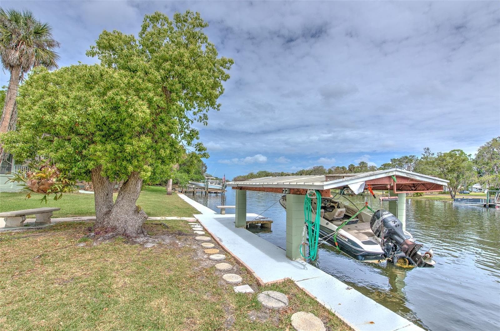 Covered Boat house & concrete dock - 7102 MANDY LN, NEW PORT RICHEY