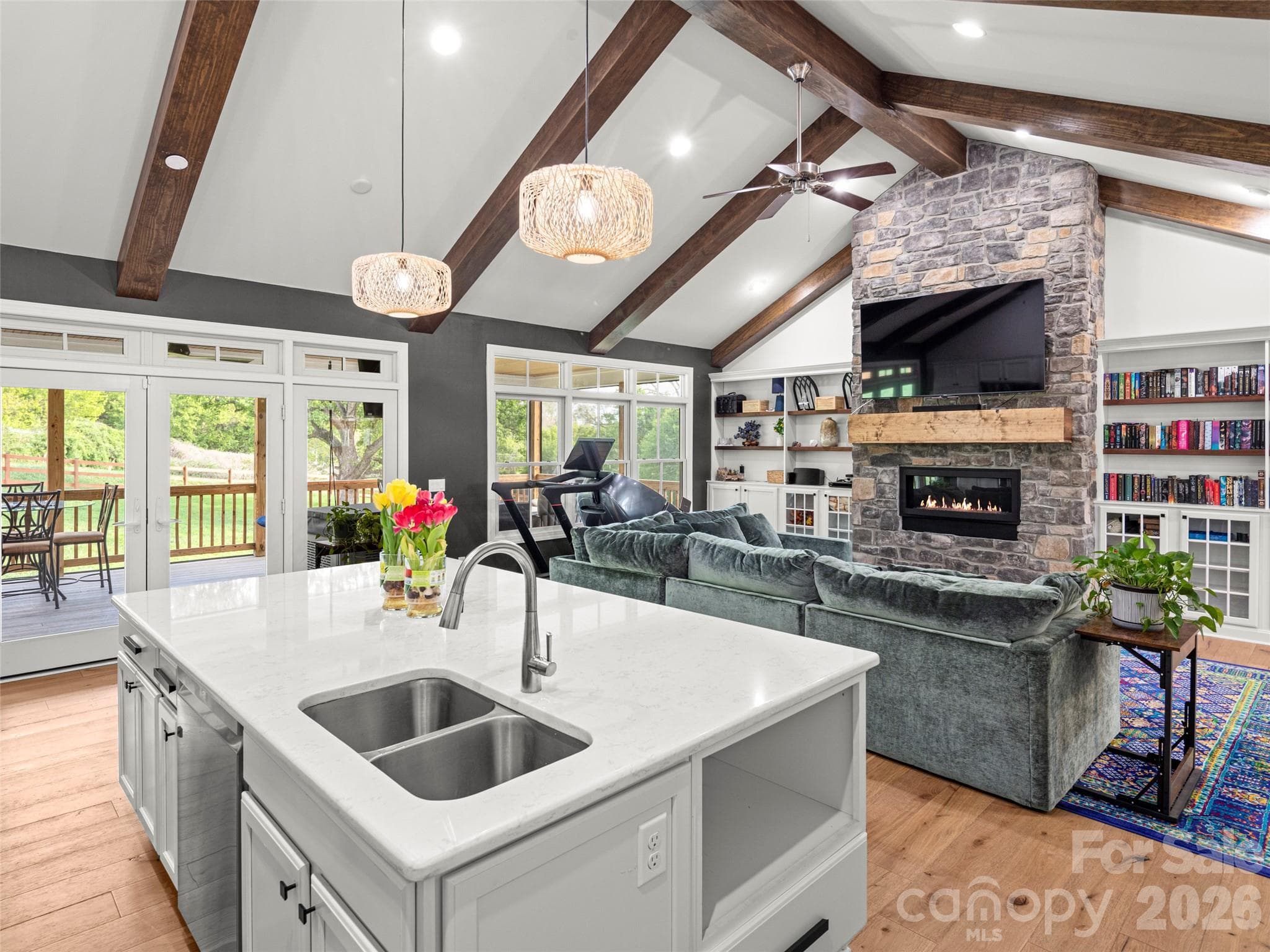 Massive kitchen island, full of storage! - 127 Rockbridge Road, Mills River