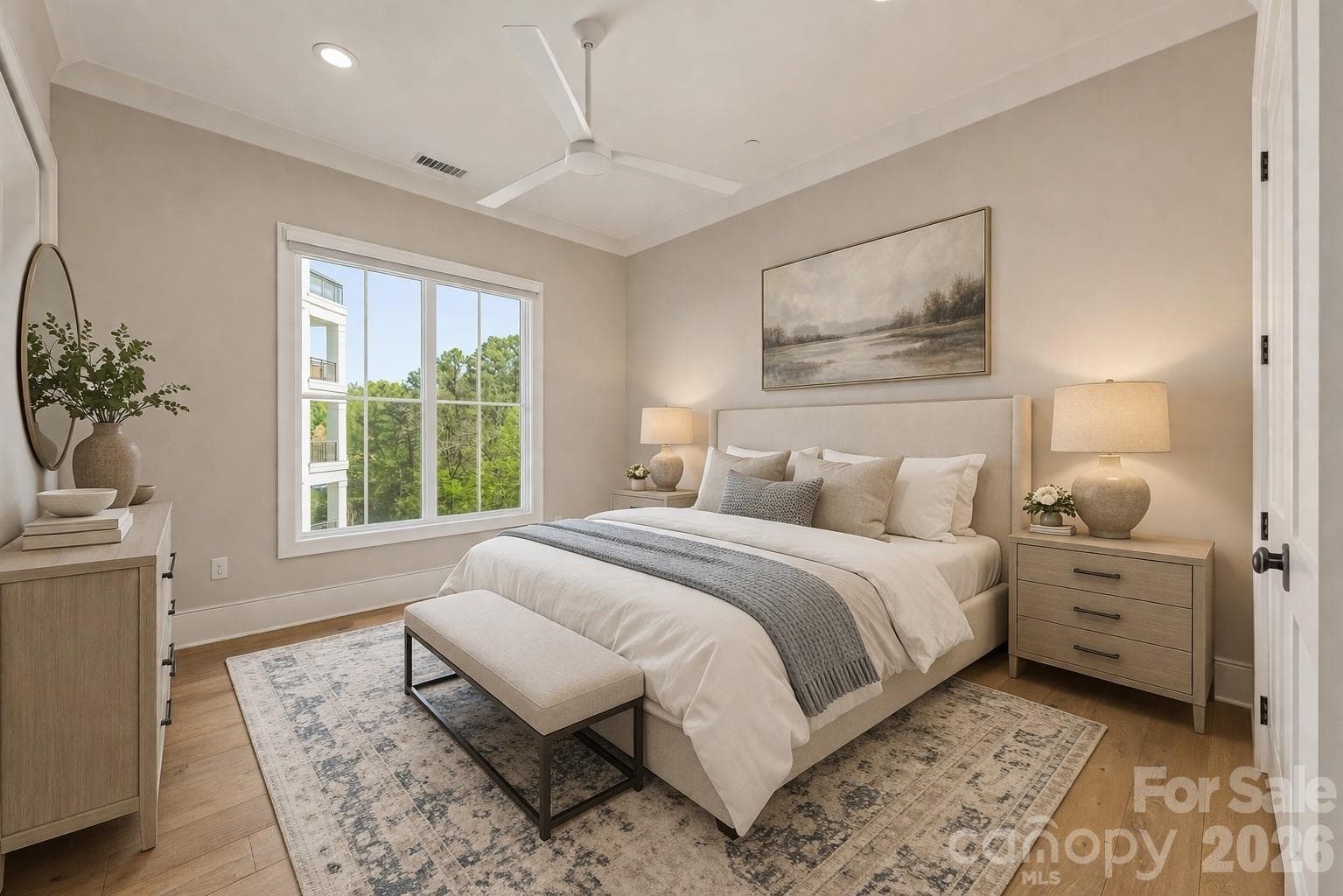 Virtually staged 2nd bedroom - 19329 Watermark Drive, Cornelius