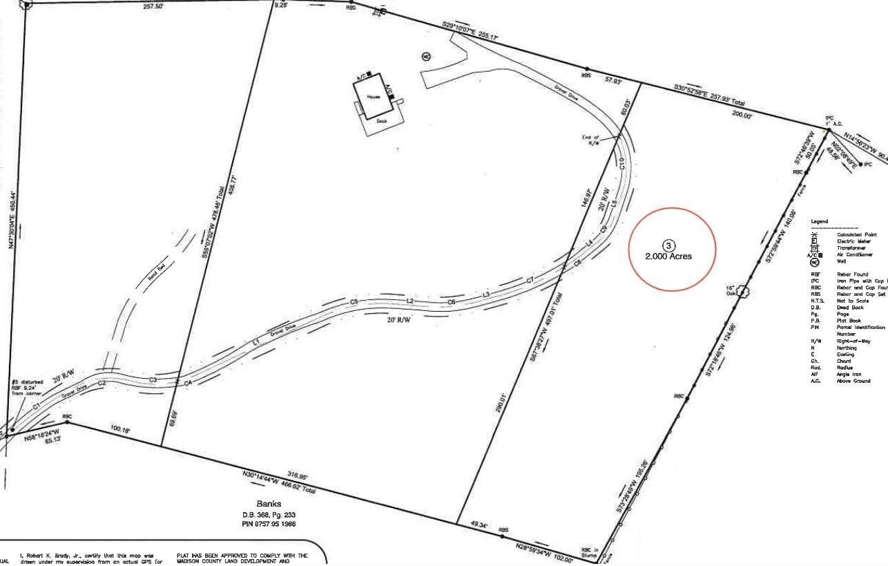Lot 3 - Preliminary Survey - Mars Hill