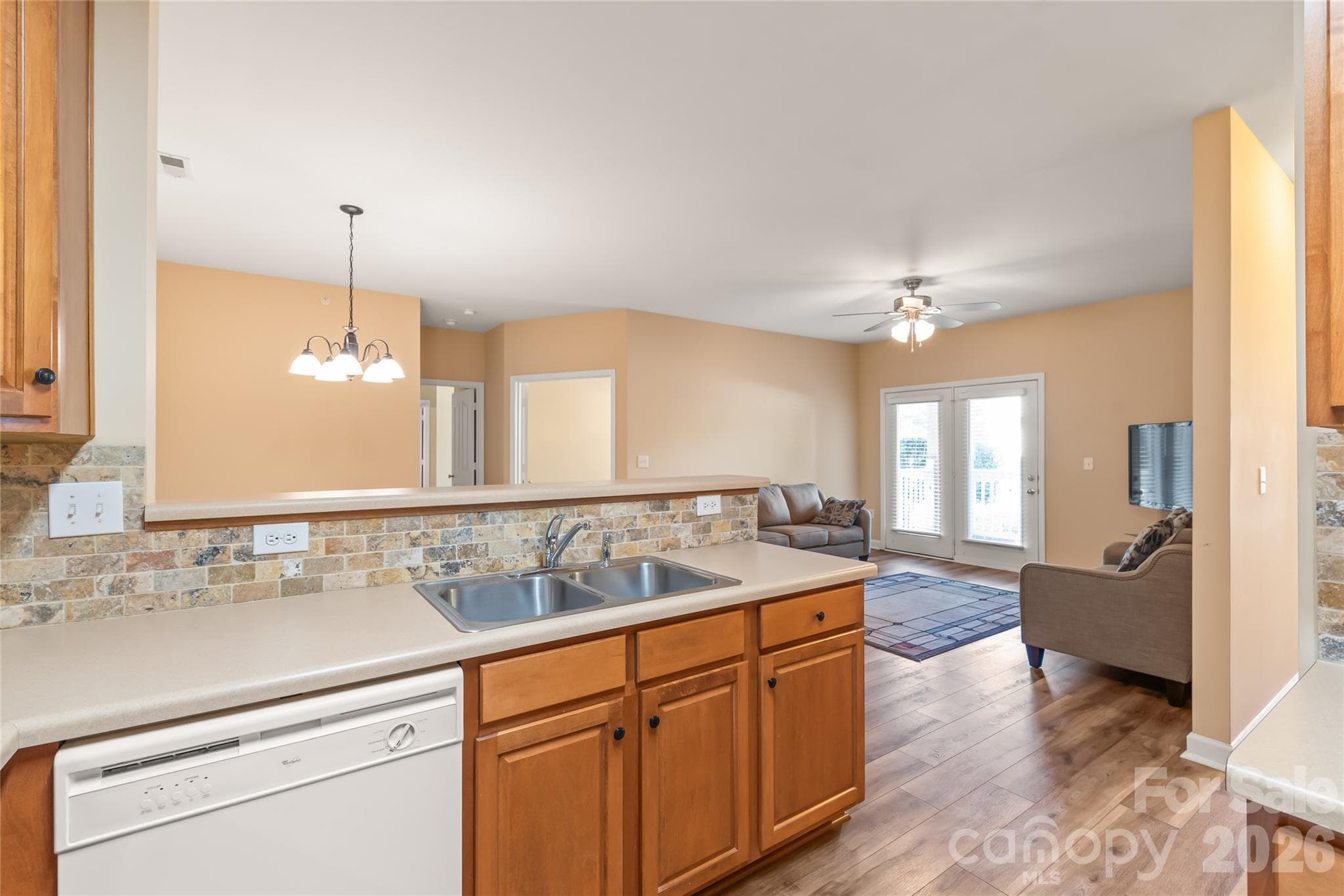 Kitchen-Dining-Living - 16439 Golden River Lane, Charlotte