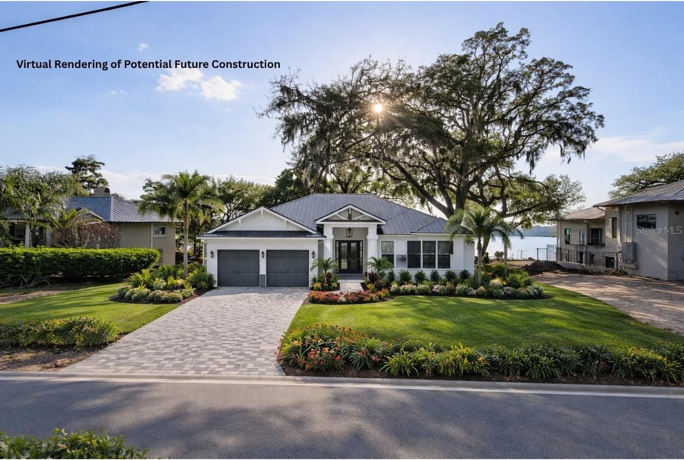 Virtual Rendering of Potential Future Construction - For marketing purposes only. This is a vacant land listing, there is no home currently being built on the property. - E CROOKED LAKE DR, EUSTIS