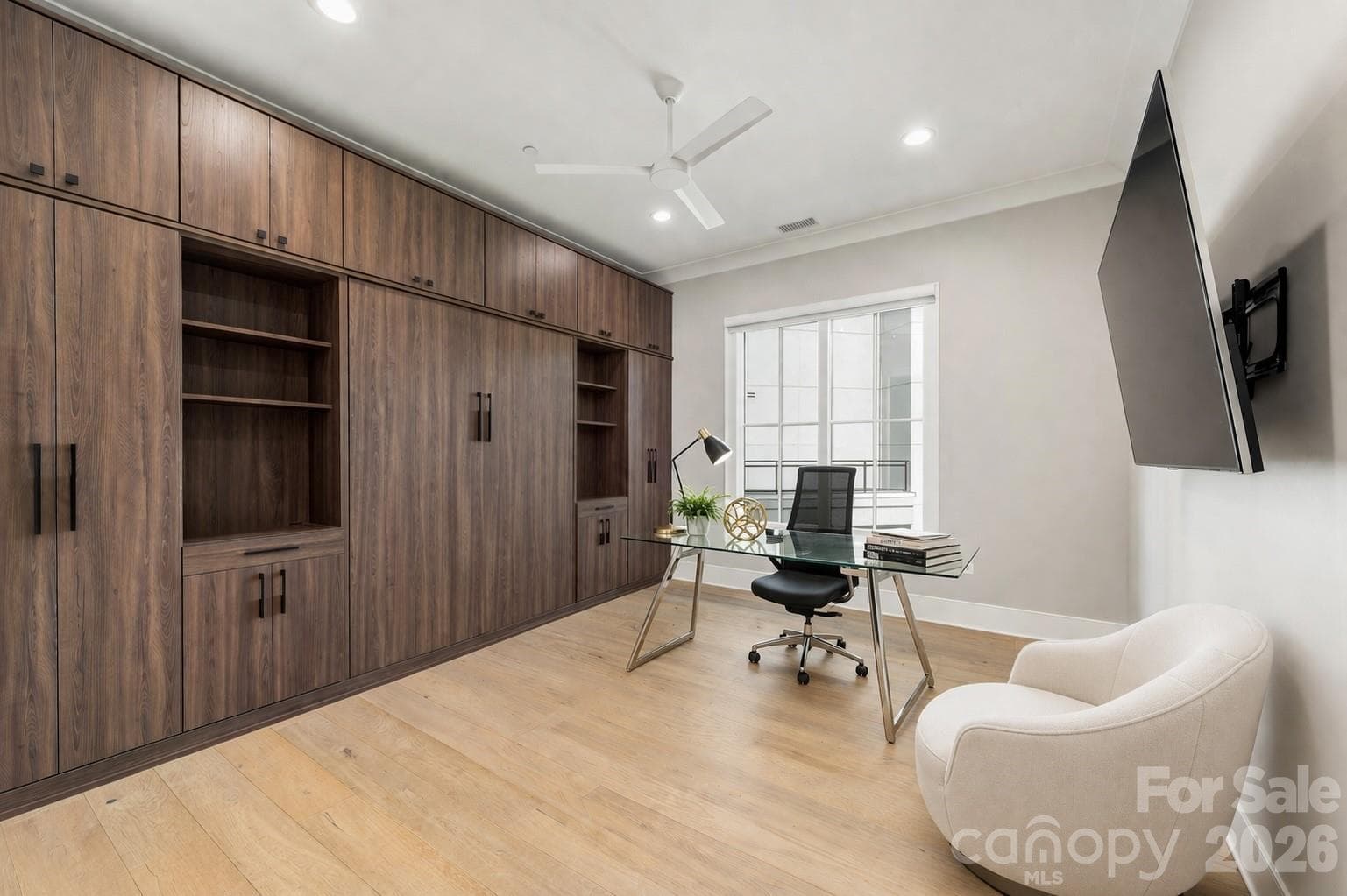 3rd Bedroom Murphy Bed and virtually staged office - 19329 Watermark Drive, Cornelius