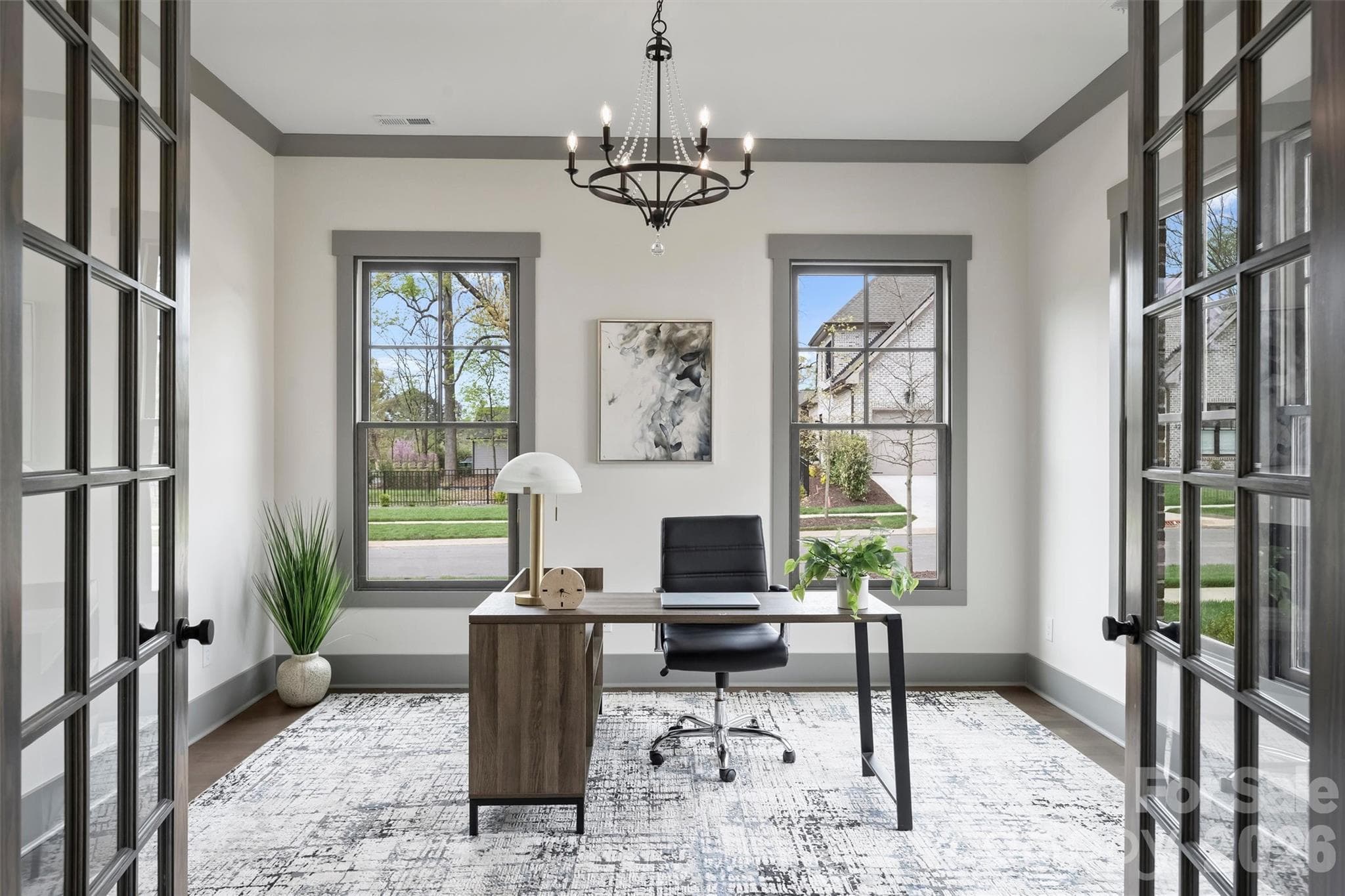 Office with French Doors - Charlotte