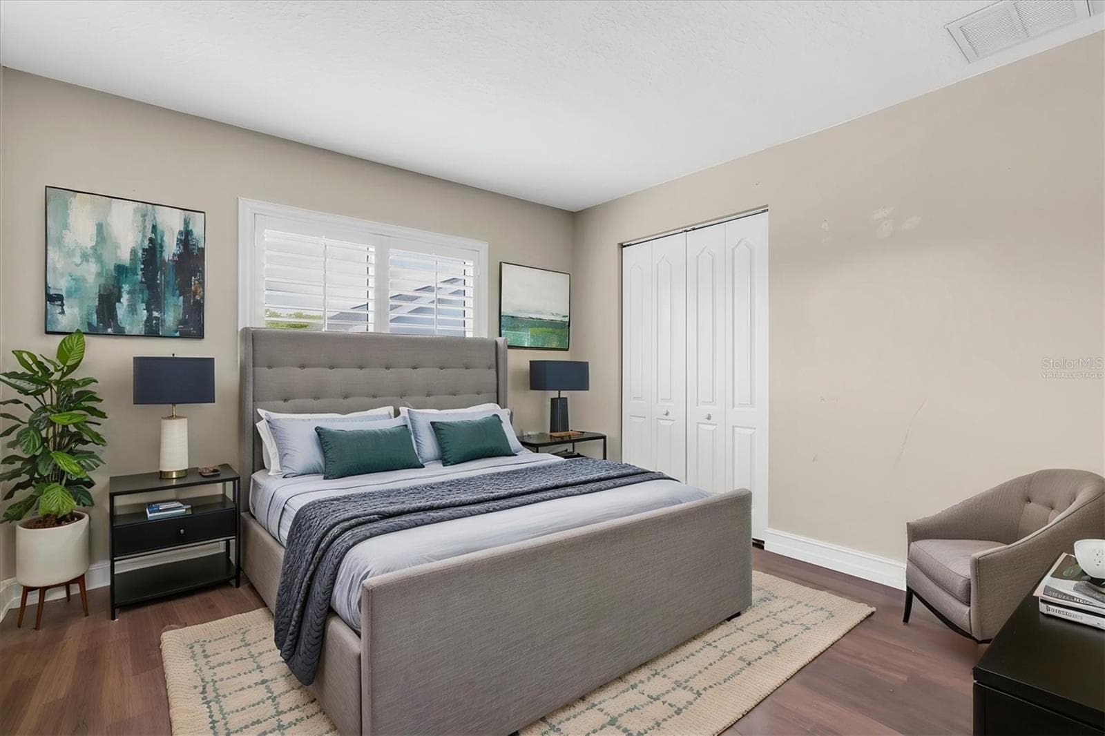 3rd bedroom virtually staged - 906 LANDMARK CIR S, TIERRA VERDE
