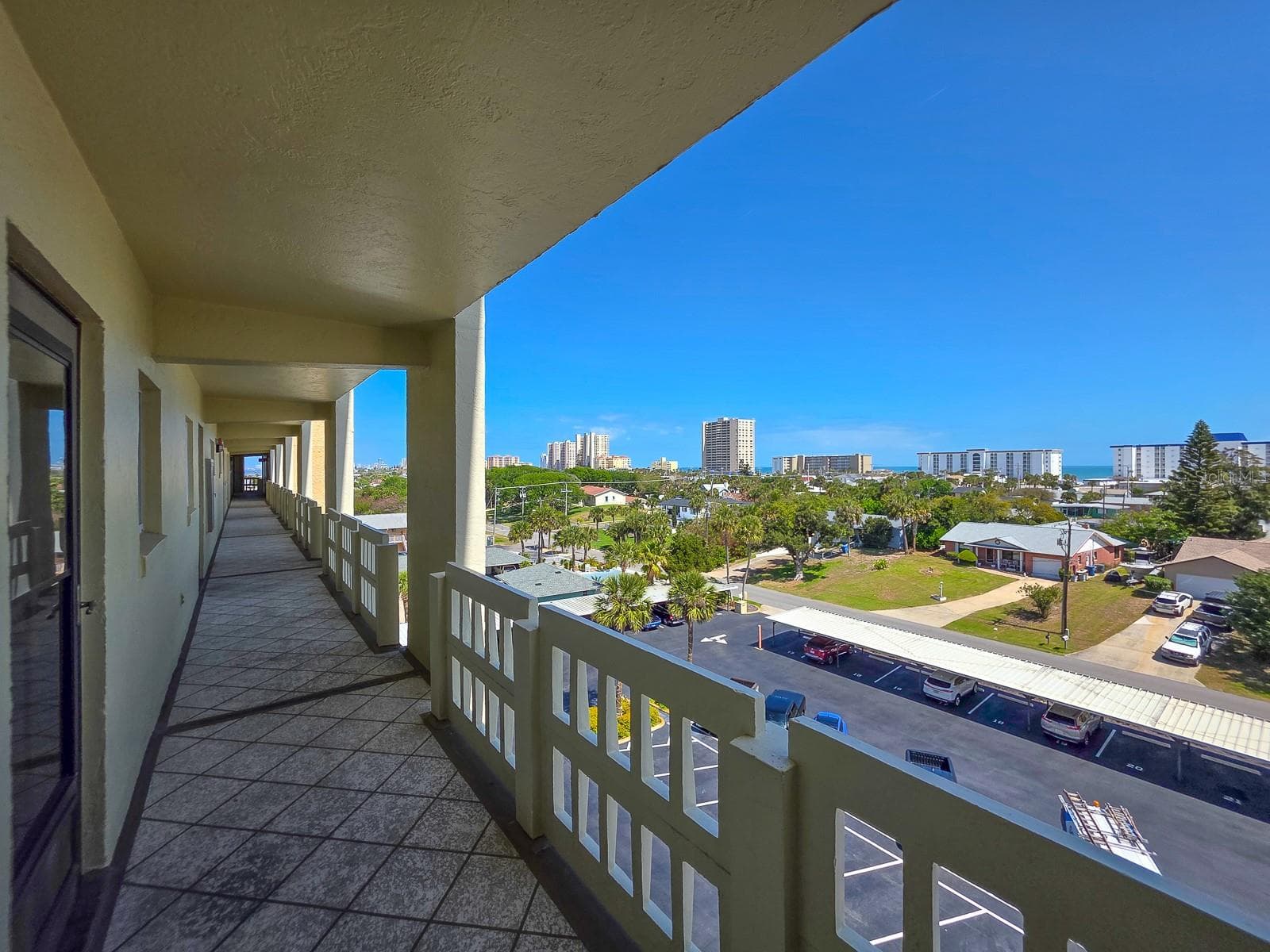 Ocean views from the front door and kitchen window. - 3606 S PENINSULA DR #605, PORT ORANGE