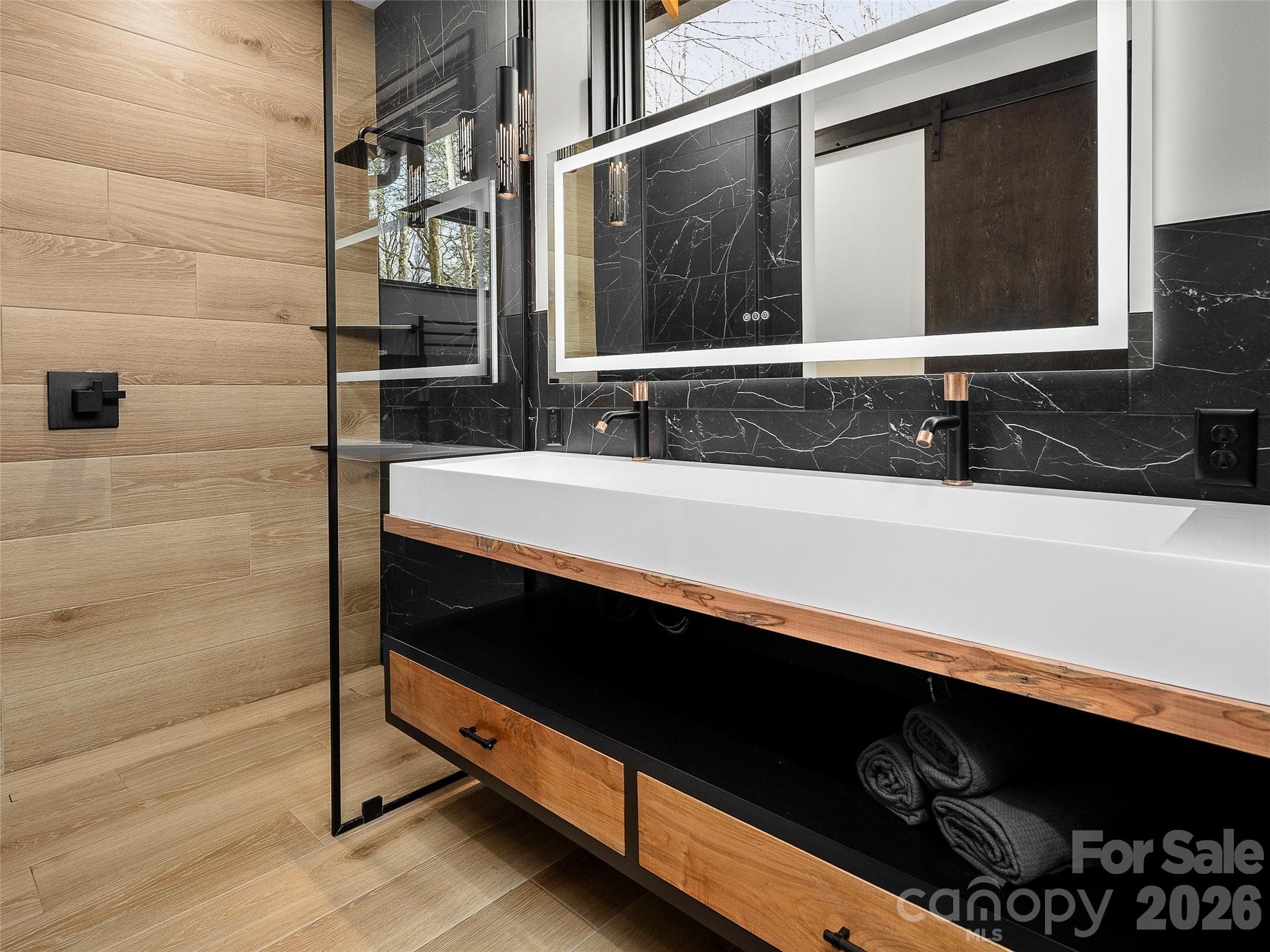 Primary Bathroom with a Zero Entry shower - 80 Hemlock Circle, Black Mountain