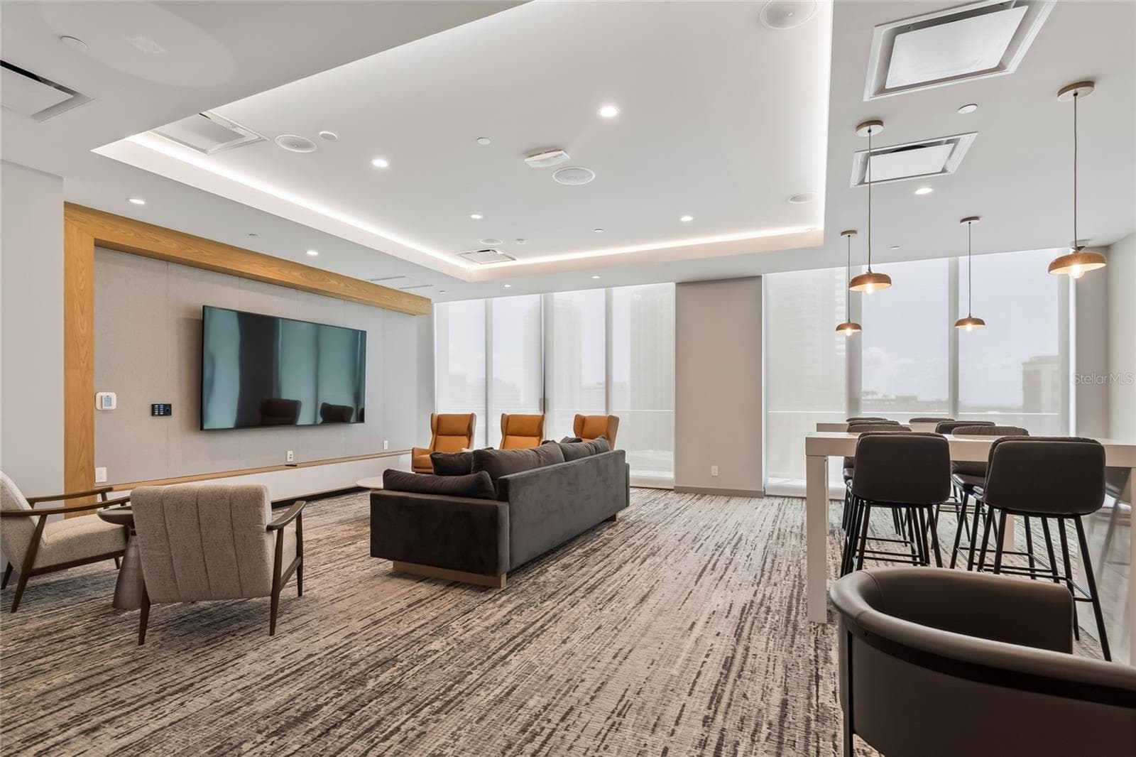 Private theater lounge provides a comfortable setting for movies, sports and entertainment - 400 CENTRAL AVE #2505, ST PETERSBURG
