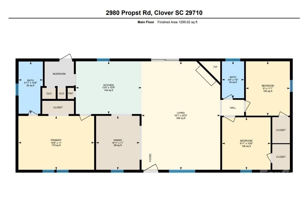 Modular home floor plan - 2976 / 2980 Propst Road, Clover