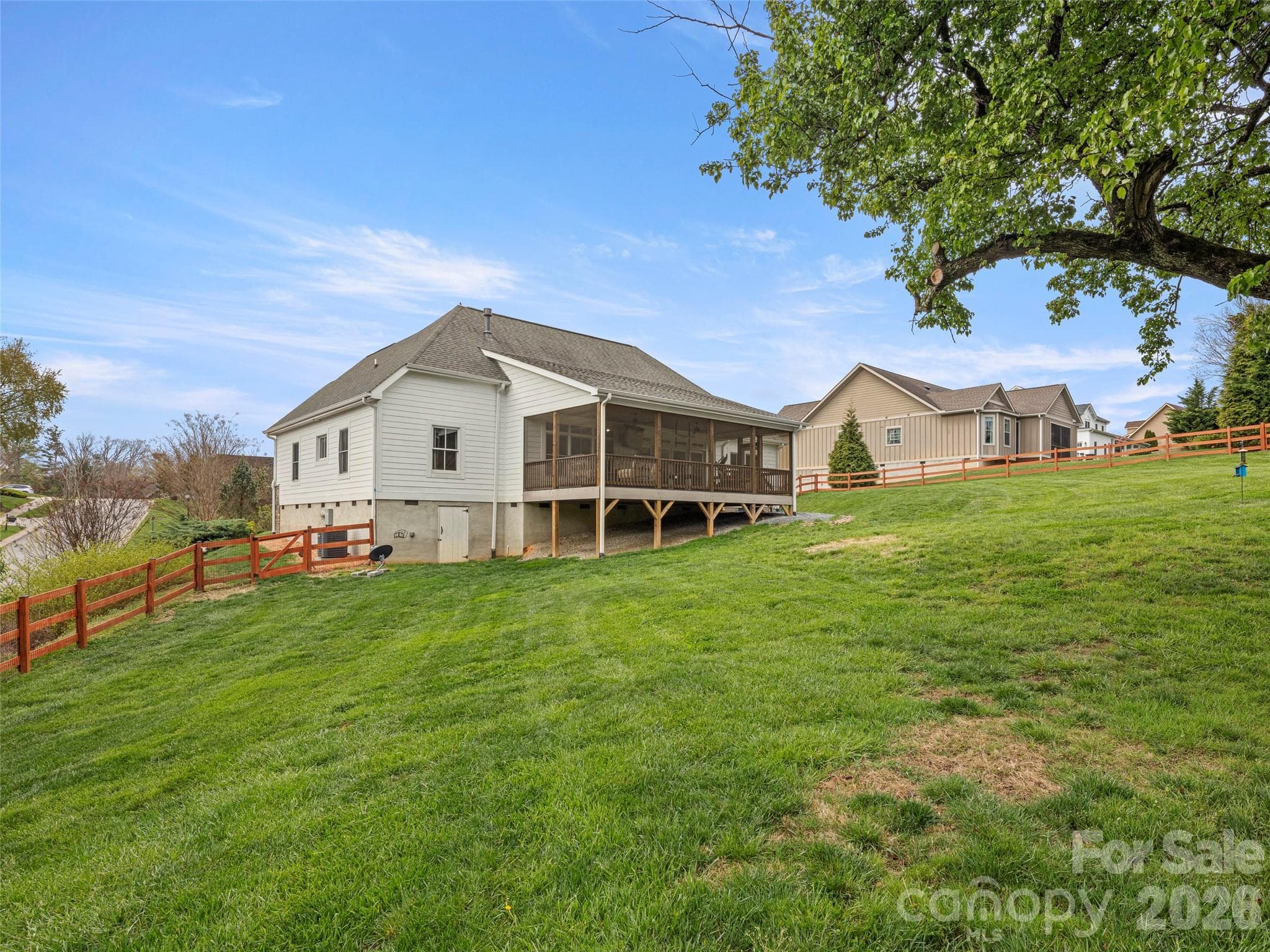 Exterior of home has been power-washed to remove previous red dirt residue - 127 Rockbridge Road, Mills River