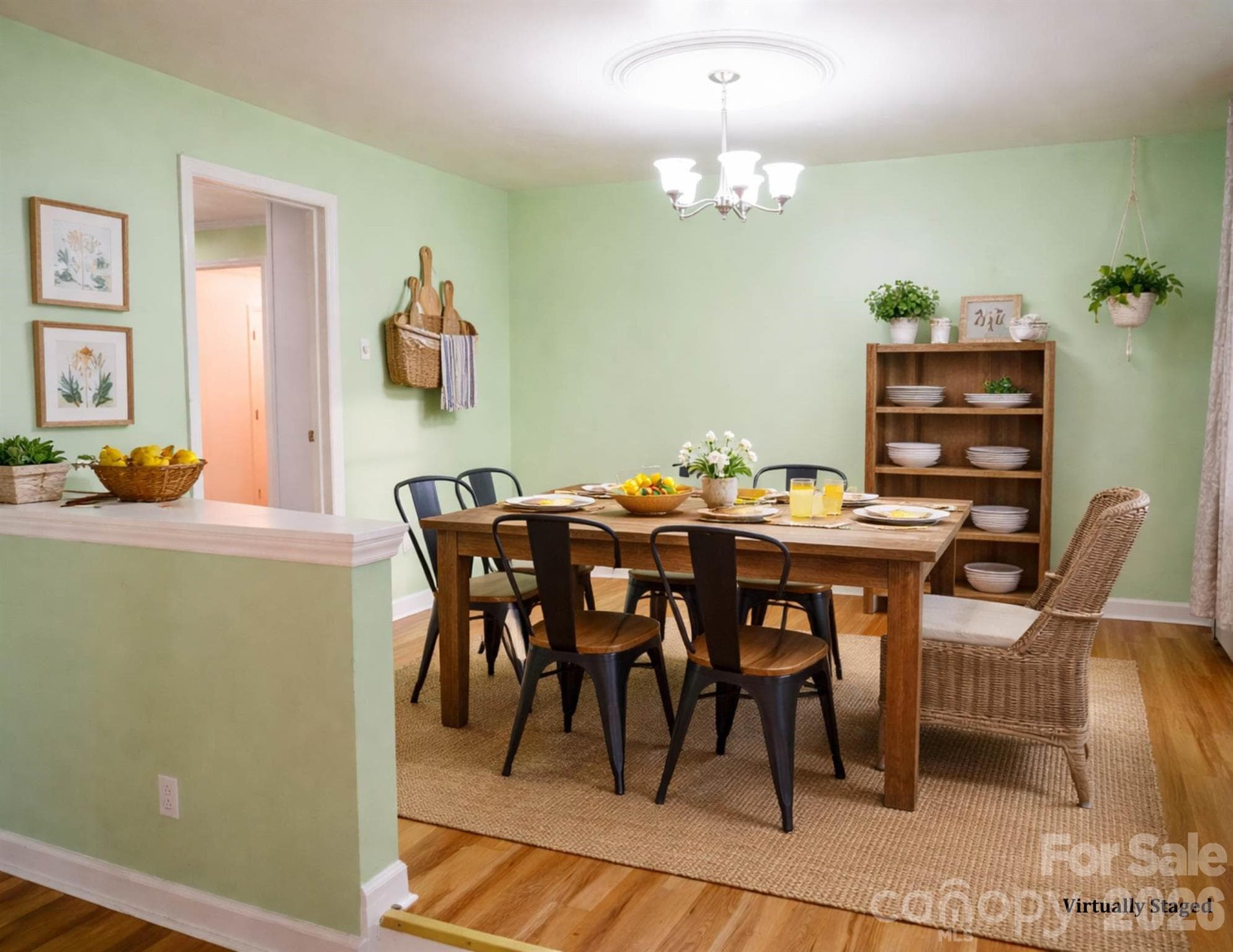 Virtually staged dining area - Statesville