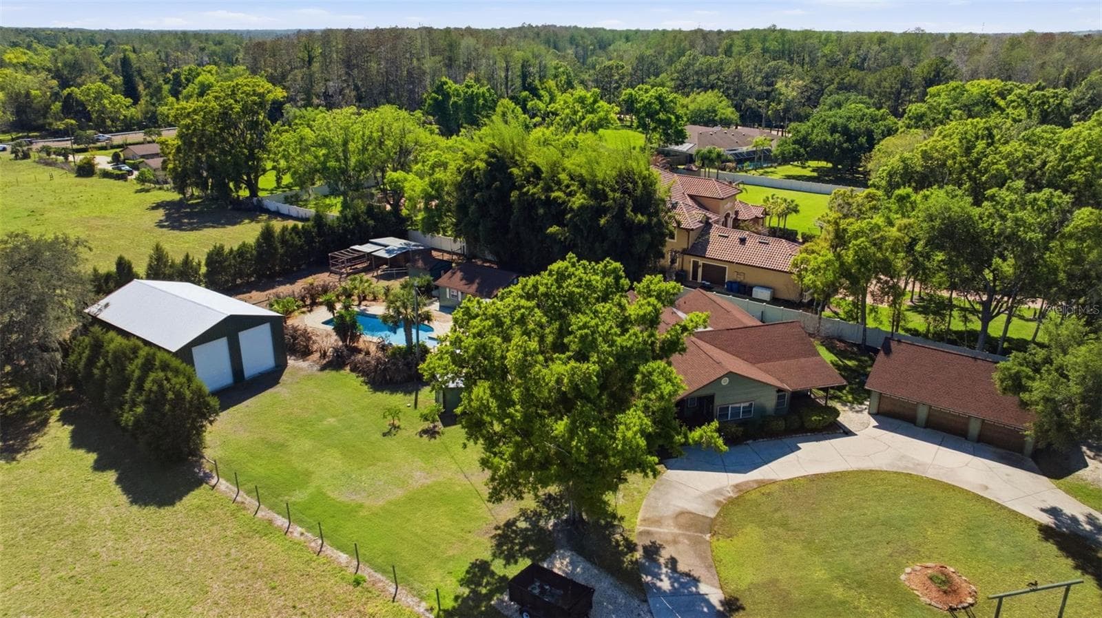 Aerial view of 3752 Old Keystone Road - 3752 OLD KEYSTONE RD, TARPON SPRINGS