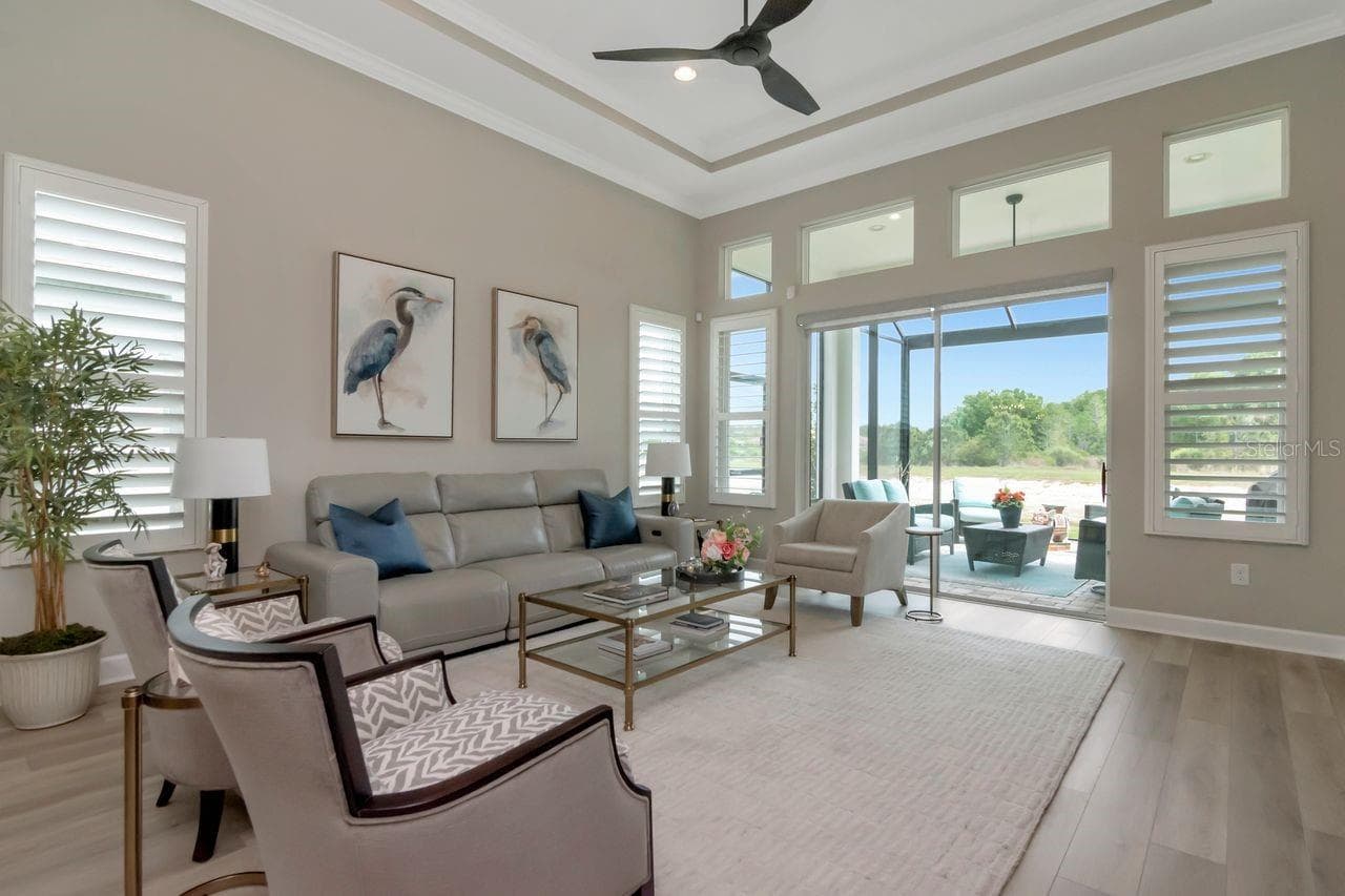 Living Room to lanai - 4170 BARLETTA CT, WESLEY CHAPEL