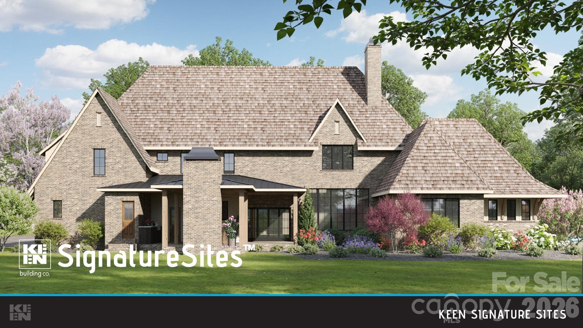 Rear elevation rendering - Charlotte