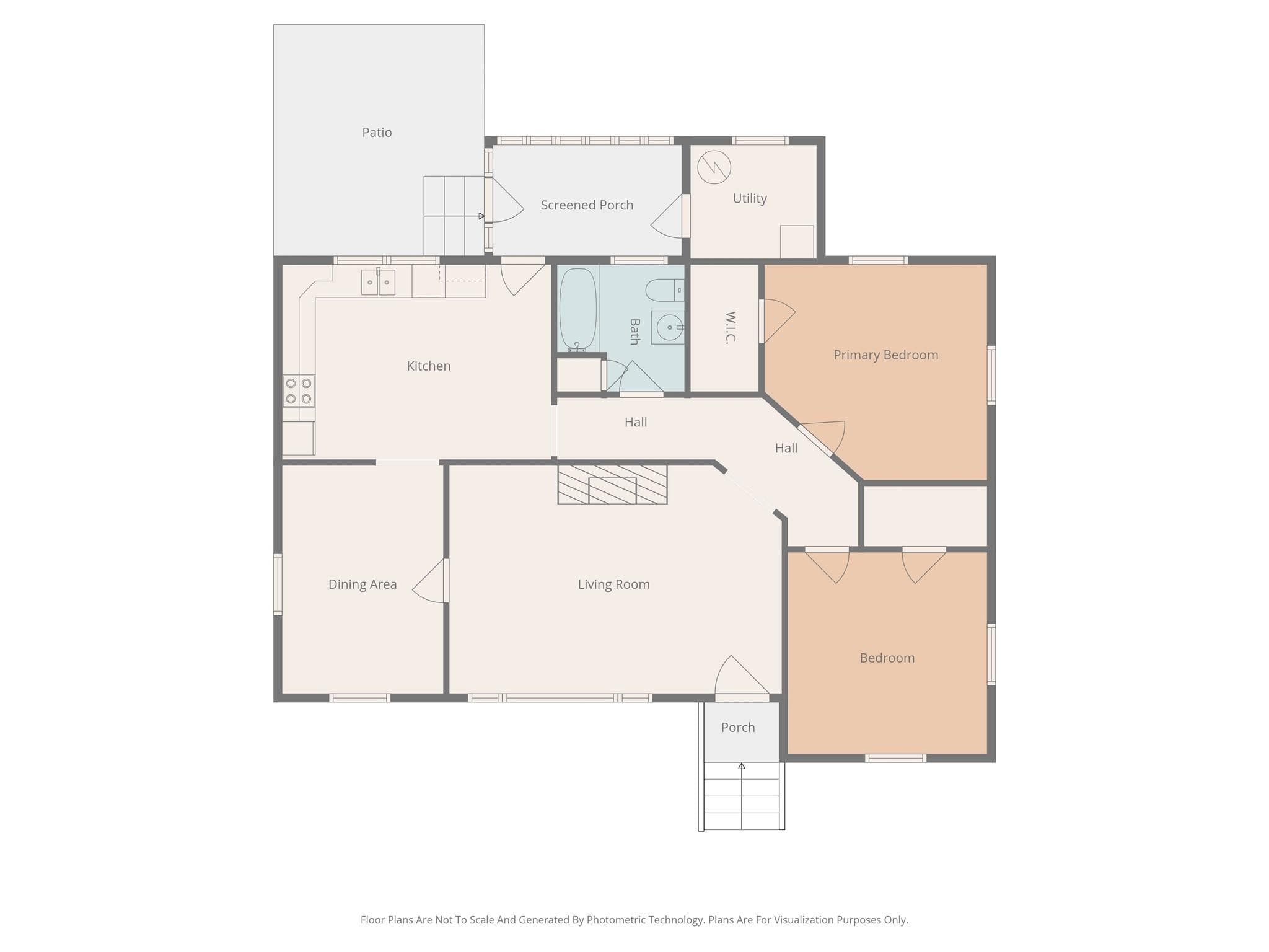 Floor Plan - For Visualization Purposes Only - Not to Scale - 109 Brookhill Road, Shelby