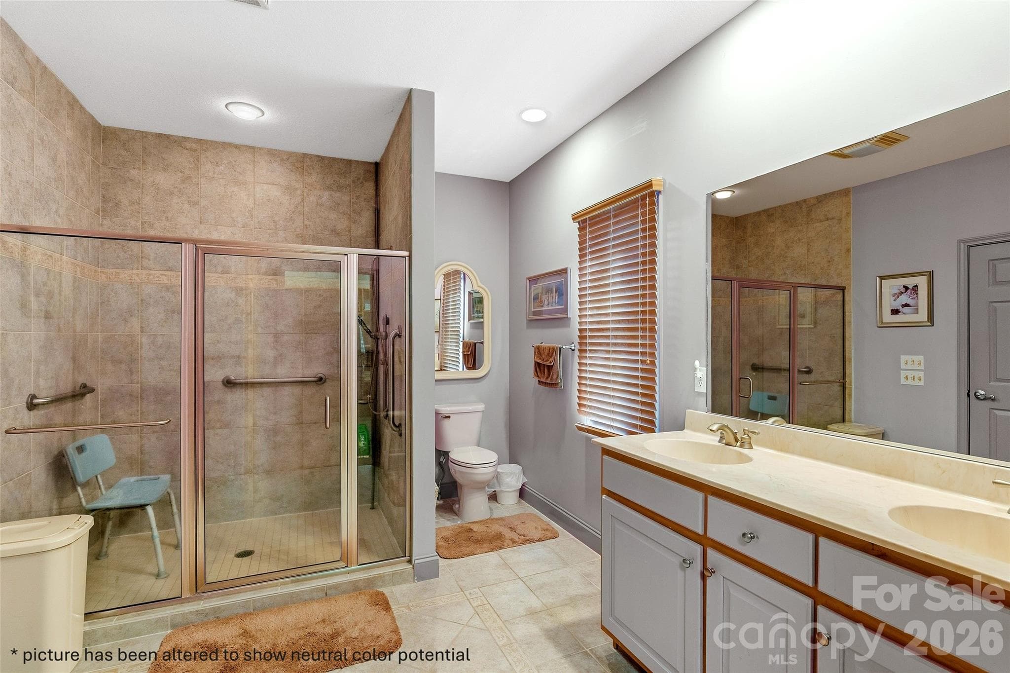 Primary Bathroom - note picture has been altered to show a neutral option - Brevard