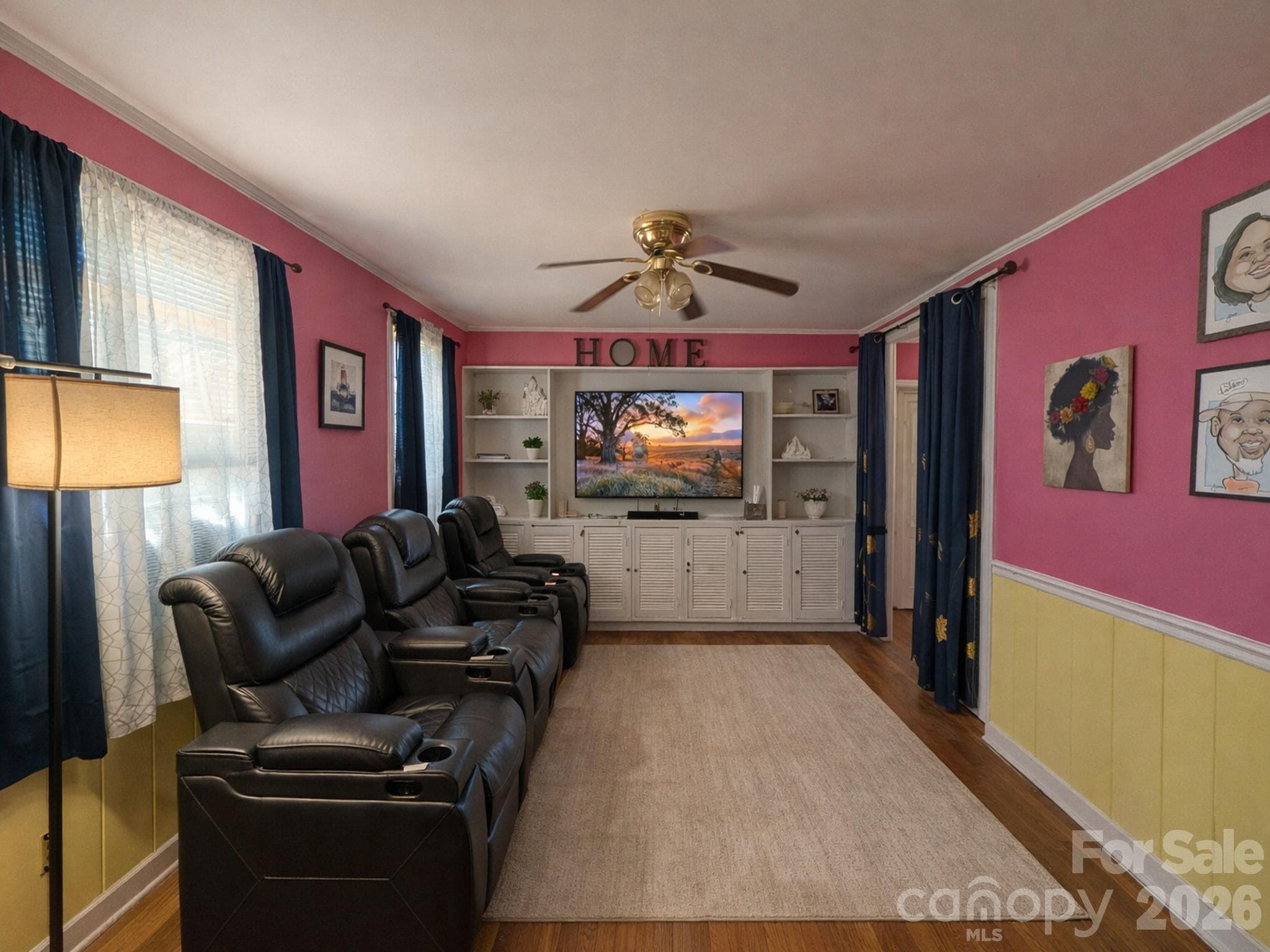 Virtually Staged Family Room - 731 Finley Road, Rock Hill