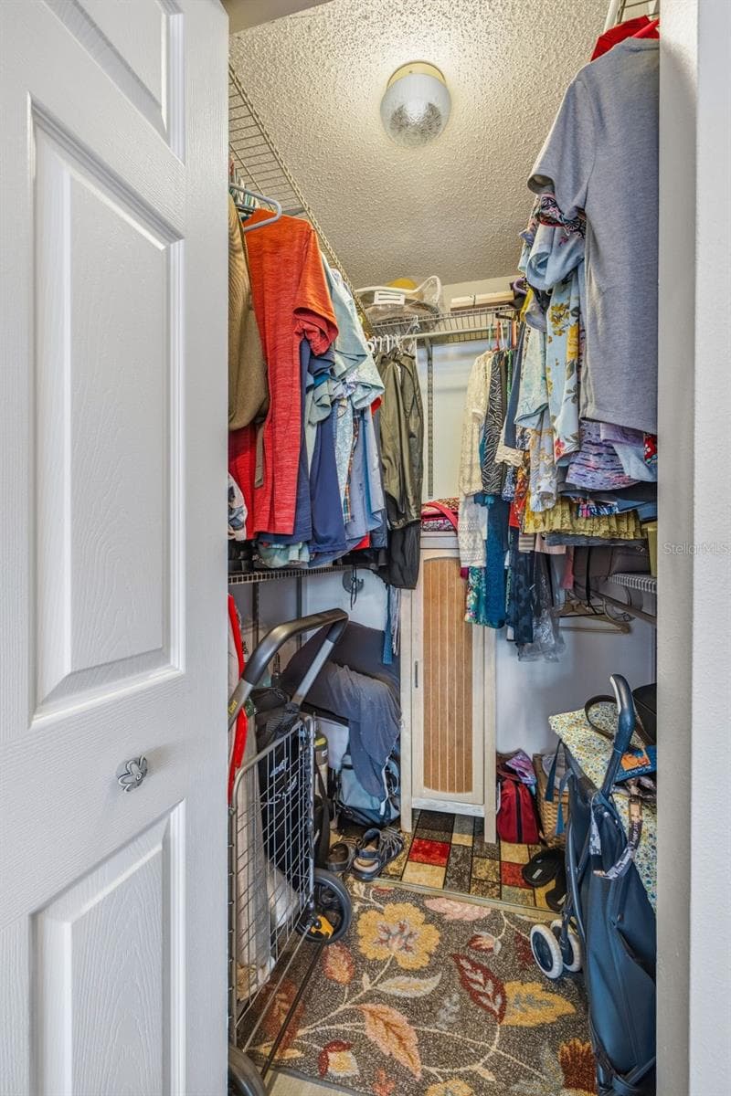Walk in closet with built in shelving - 5521 80TH ST N #212, ST PETERSBURG