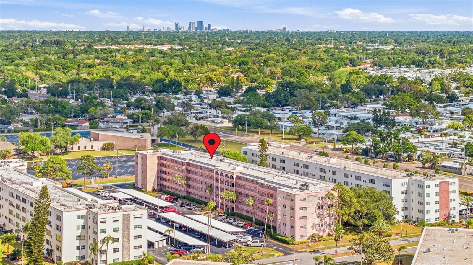 Aerial view of Emory Building location - 5521 80TH ST N #212, ST PETERSBURG