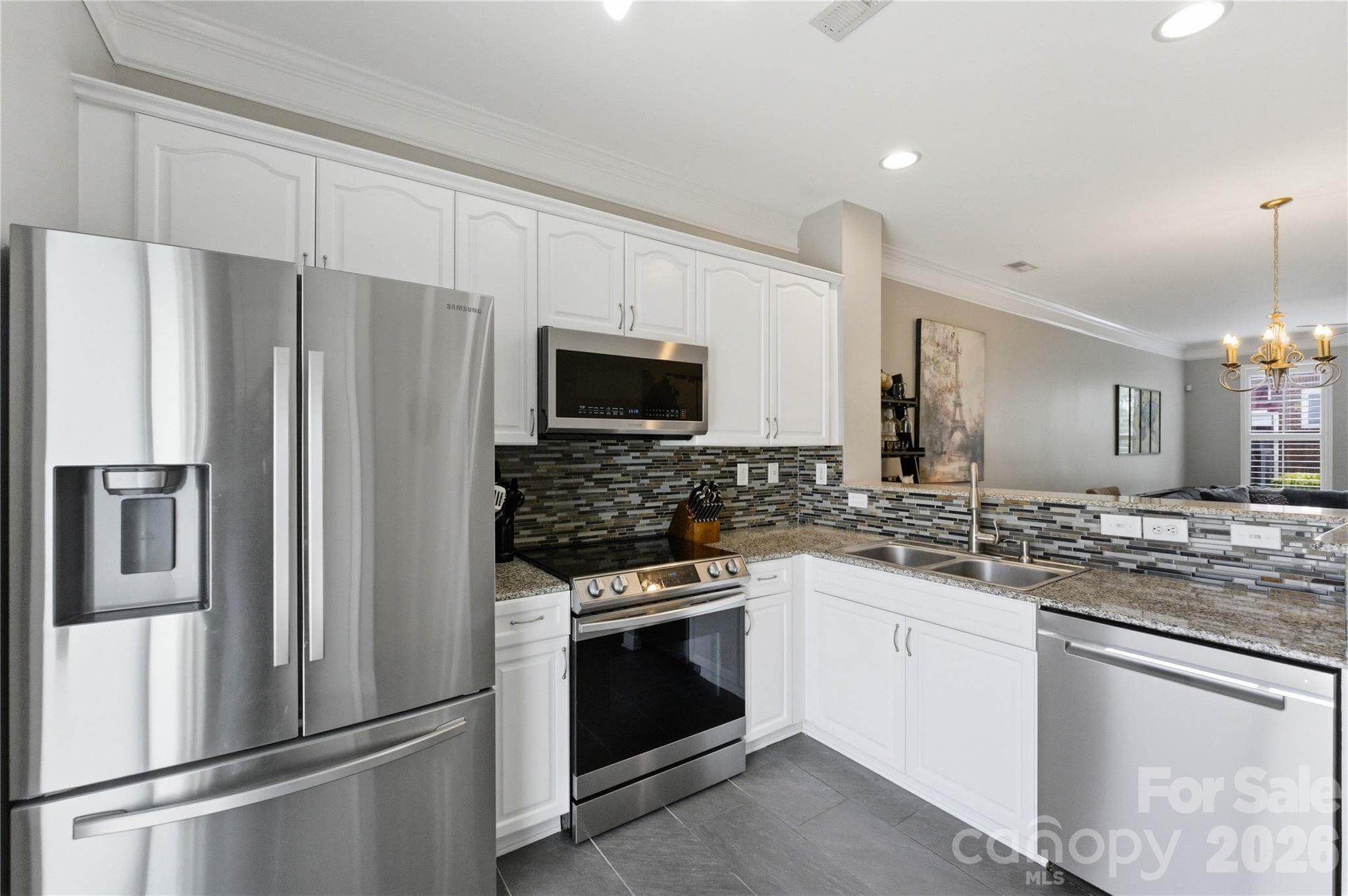 SS appliances, Painted cabinets, tile Backsplash added - Charlotte