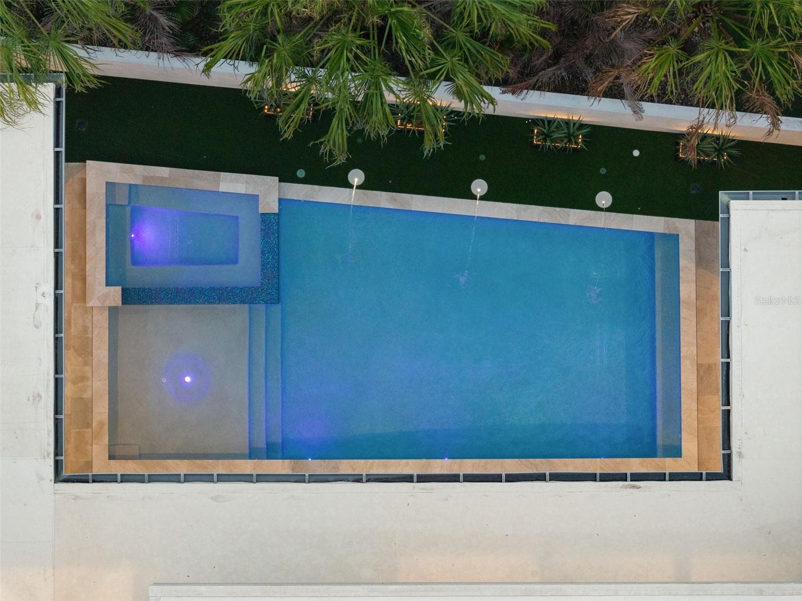 Pool Aerial at Dusk - 8643 FARTHINGTON WAY, ORLANDO