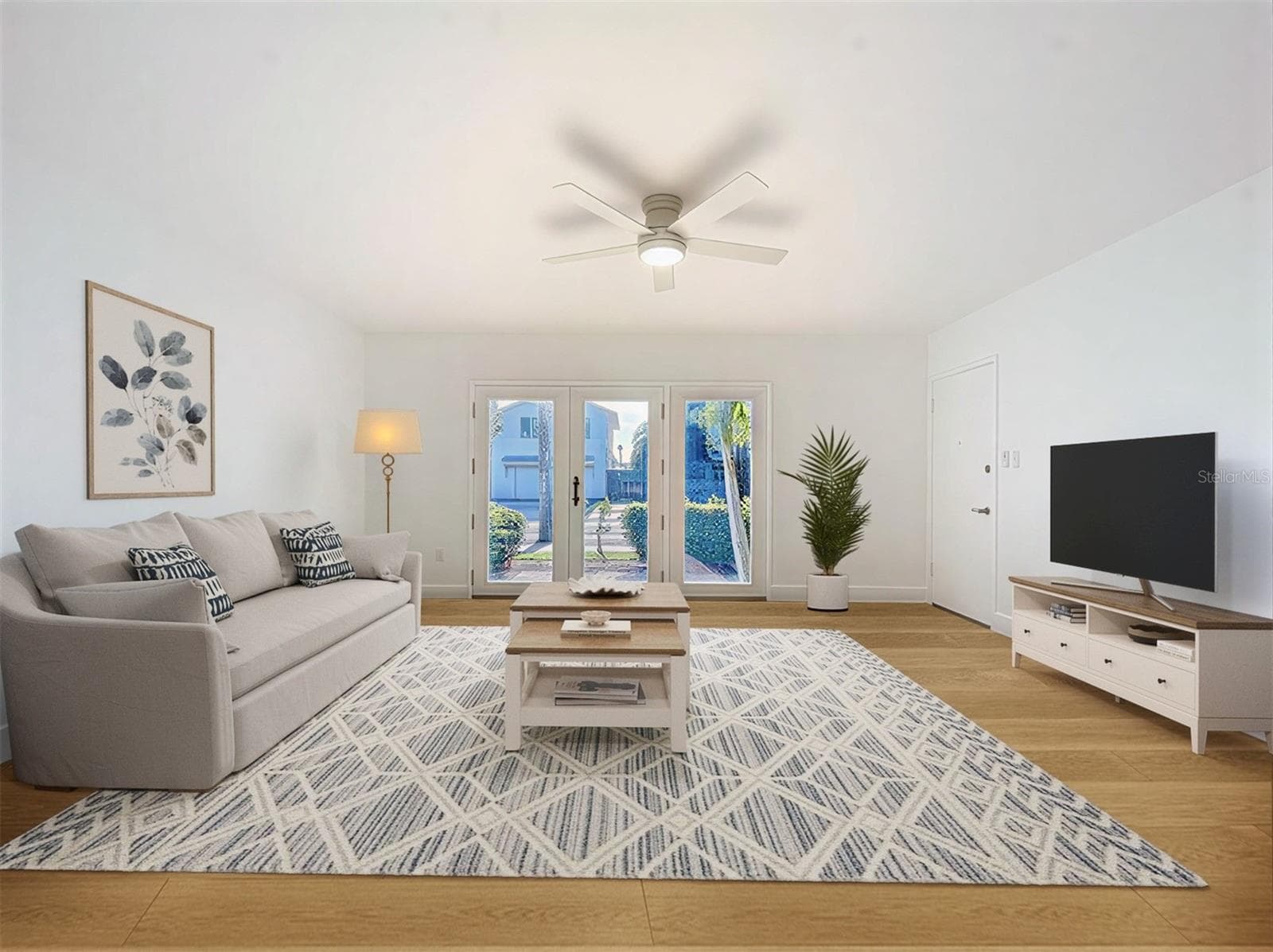 LIVING ROOM WITH WATER VIEW - 1800 PASS-A-GRILLE WAY #2, ST PETE BEACH
