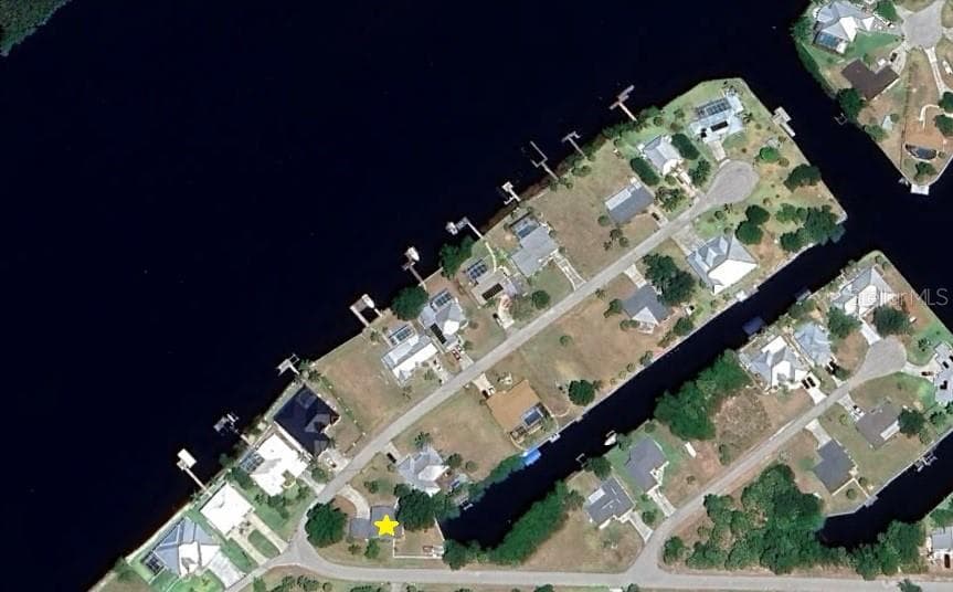 Aerial showing waterway and Peace River - 2076 RIVER BASIN TER, PUNTA GORDA