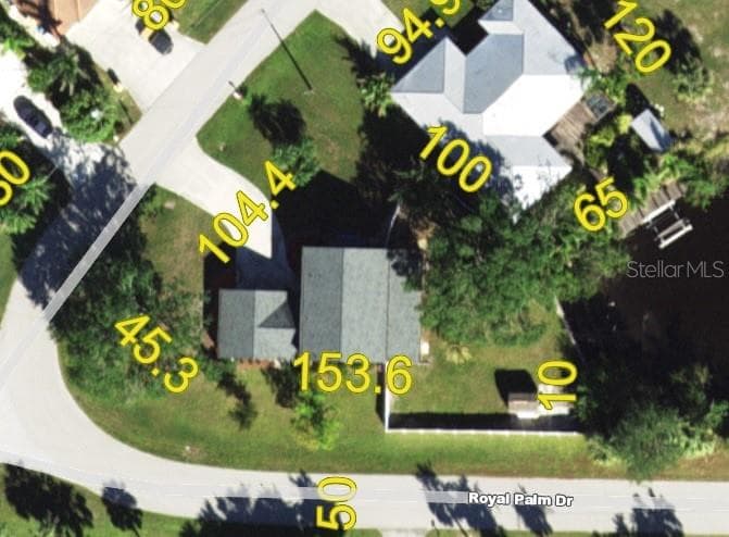 Aerial showing county GIS - 2076 RIVER BASIN TER, PUNTA GORDA