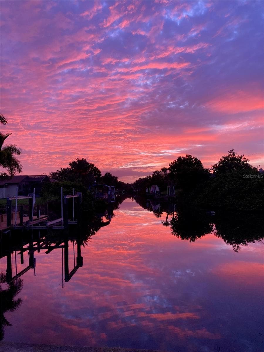 Sunrise on the waterway Photo kindly provided by owner - 2076 RIVER BASIN TER, PUNTA GORDA