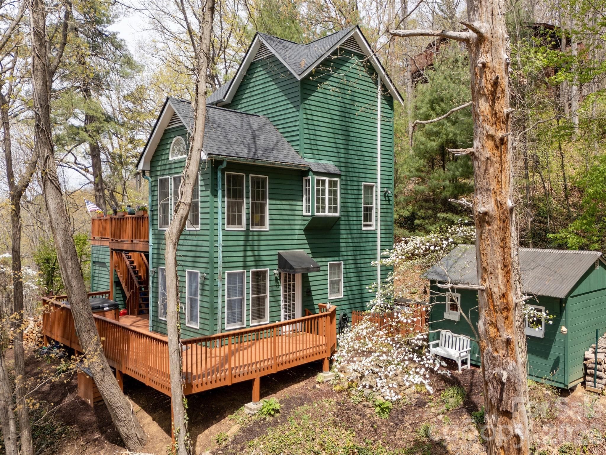 View of the House & Workshop - 403 Cherokee Road, Asheville