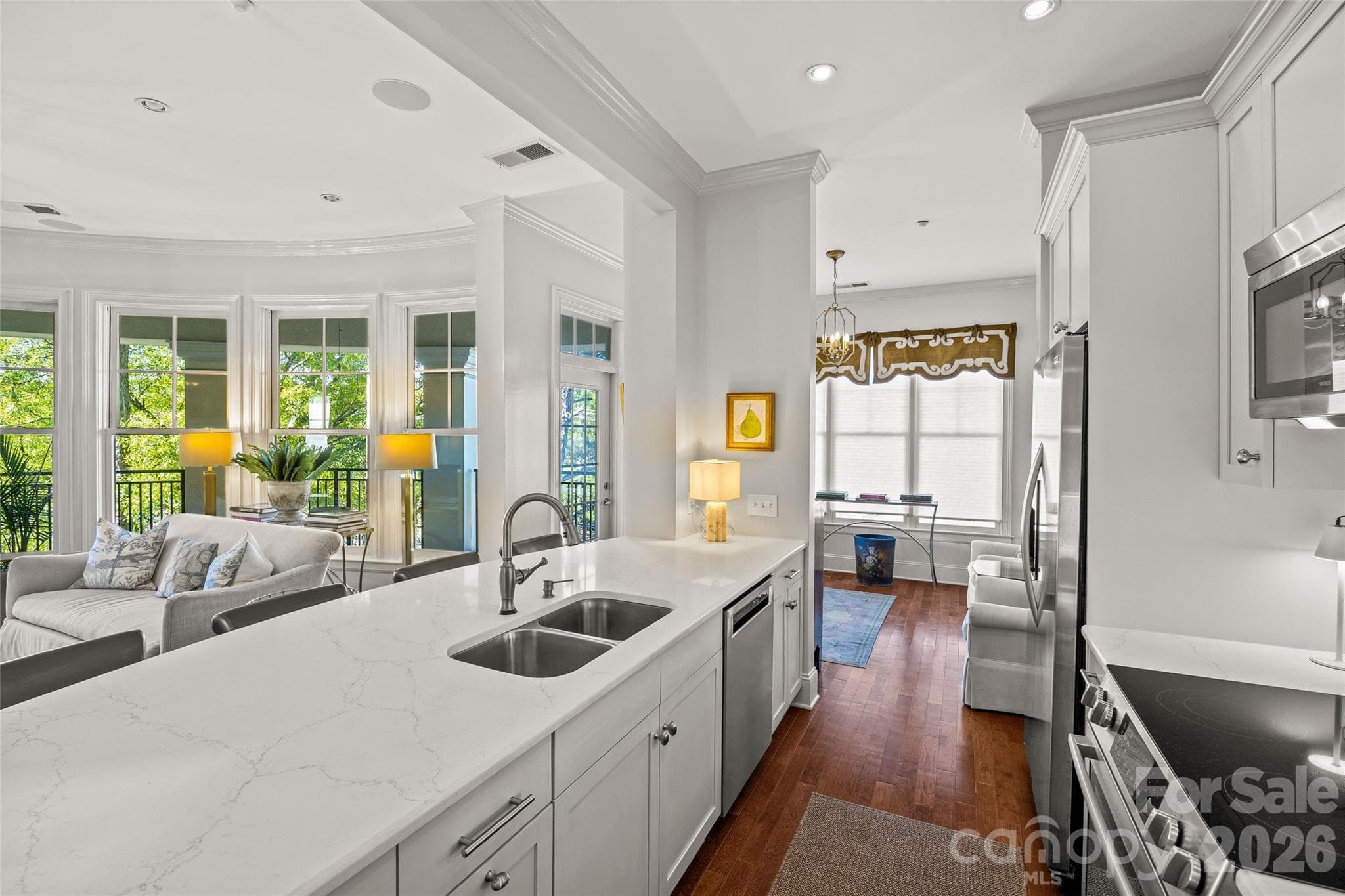 Renovated kitchen with stainless steel applinaces - SouthGate on Fairview, Charlotte