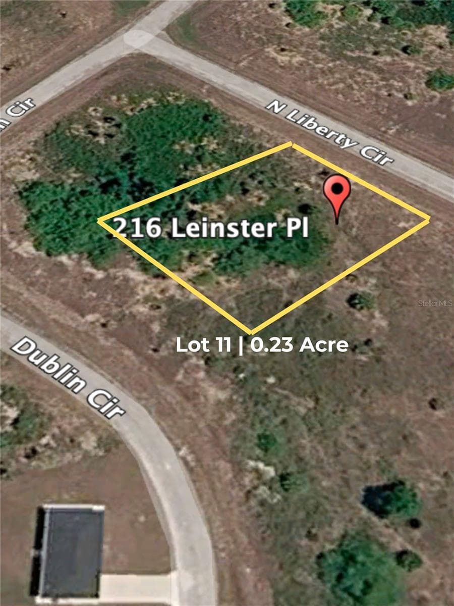 Approximate lot boundary shown for reference only - 216 LEINSTER PL, LABELLE