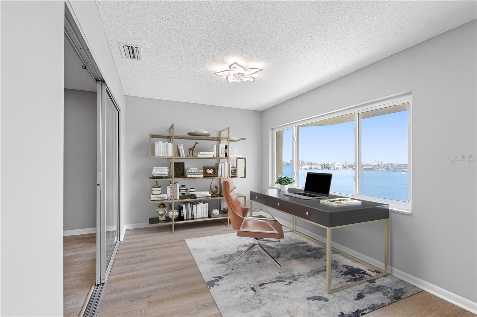 Den/Office Virtually Staged - 100 BLUFF VIEW DR #404C, BELLEAIR BLUFFS