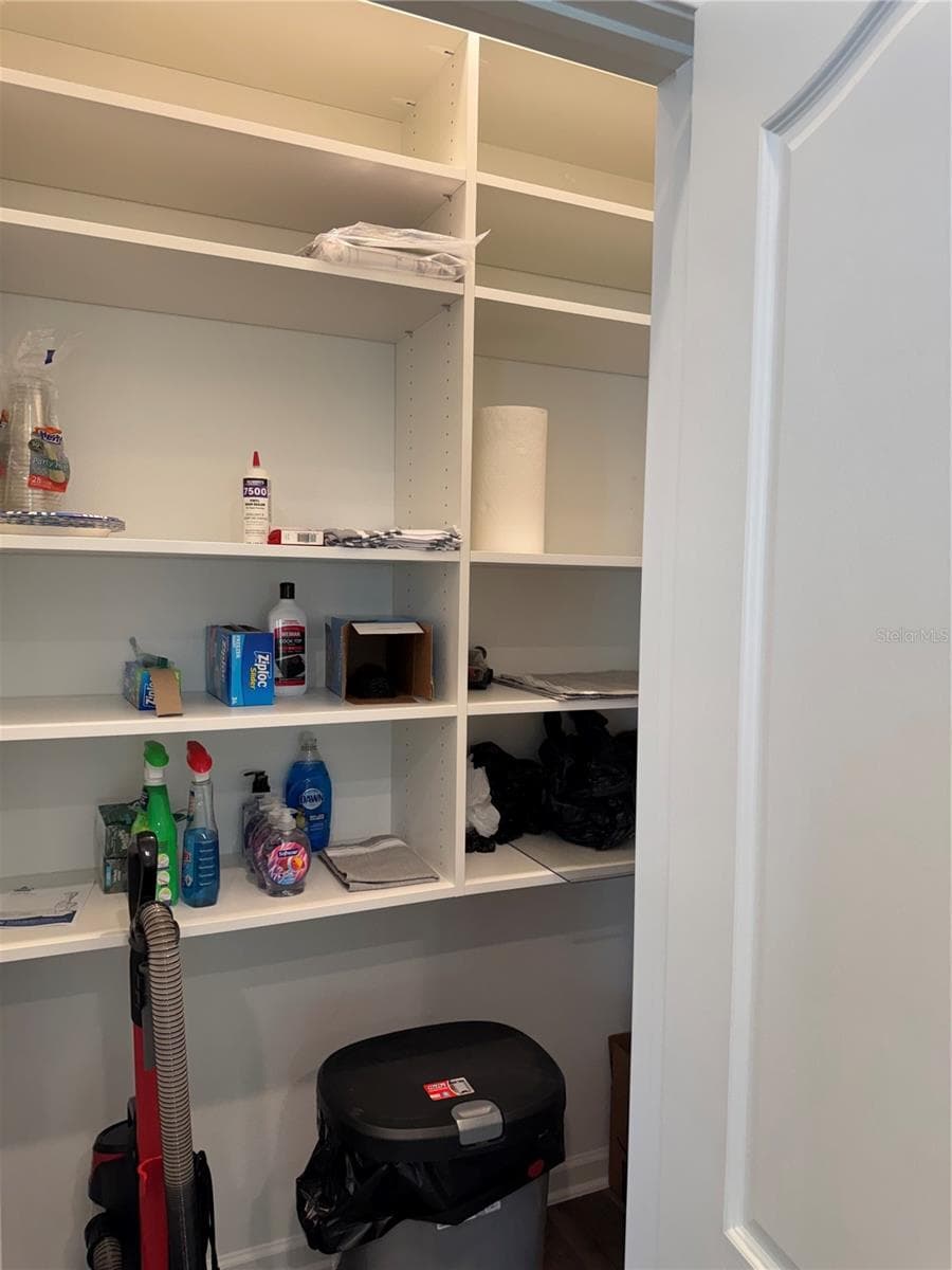 Kitchen pantry with built in shelving - 203 CHESTERWOOD RD, ST AUGUSTINE