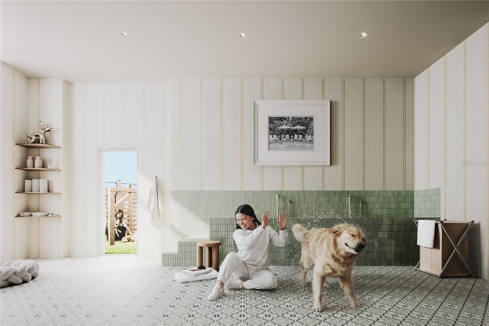 Pet-friendly living at its finest - dedicated dog wash station designed for convenience and care, openng directly to the dog run area for easy access after outdoor play. - 65 S PALM AVE #1205, SARASOTA
