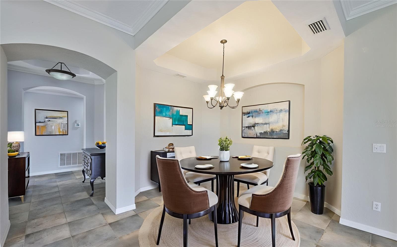 Virtually staged Dining Area - 1324 EMERALD DUNES DR, SUN CITY CENTER