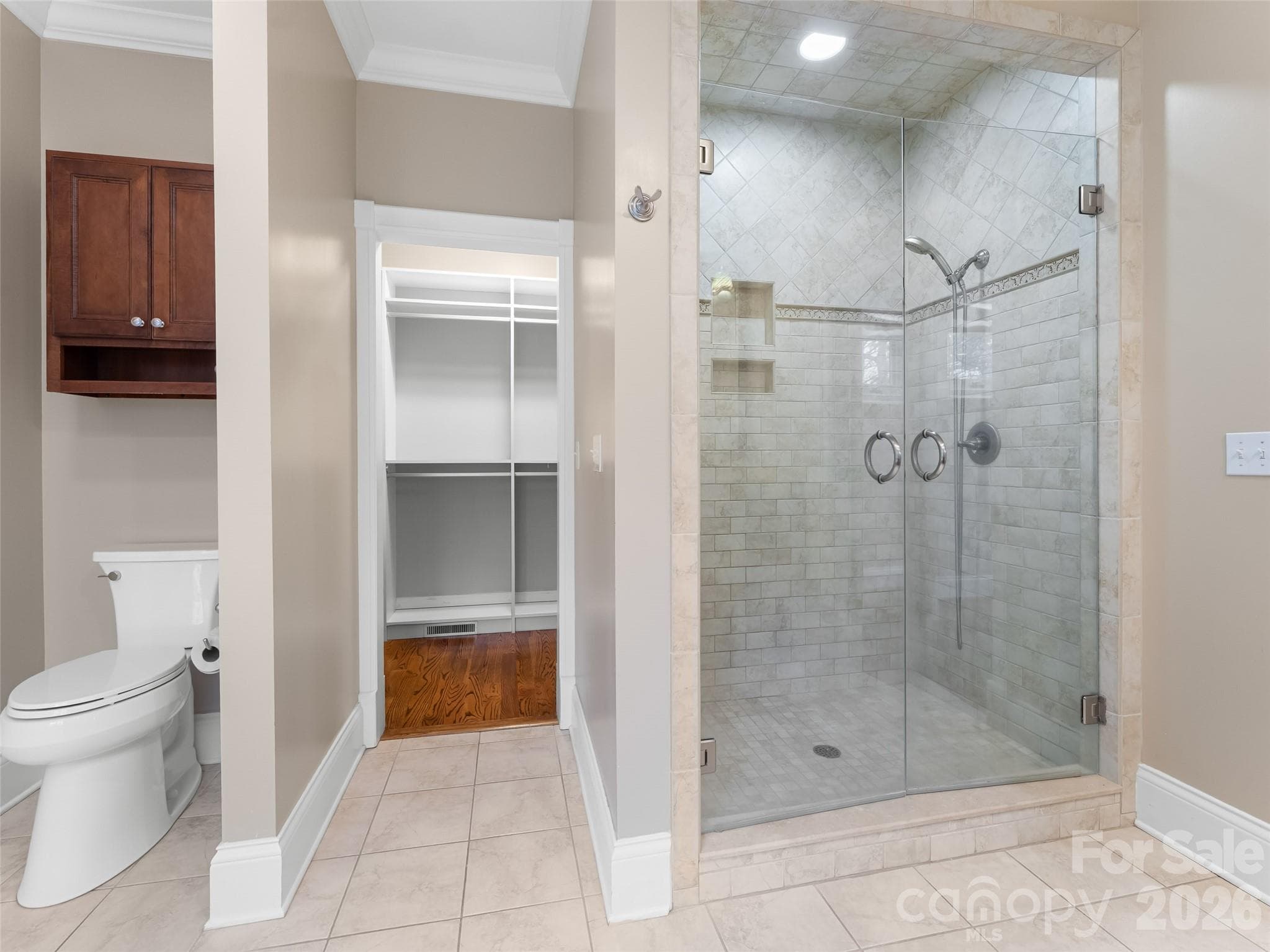 Enjoy cleaning off in the walk-in shower after a long day. - 5 Stegall Lane, Asheville