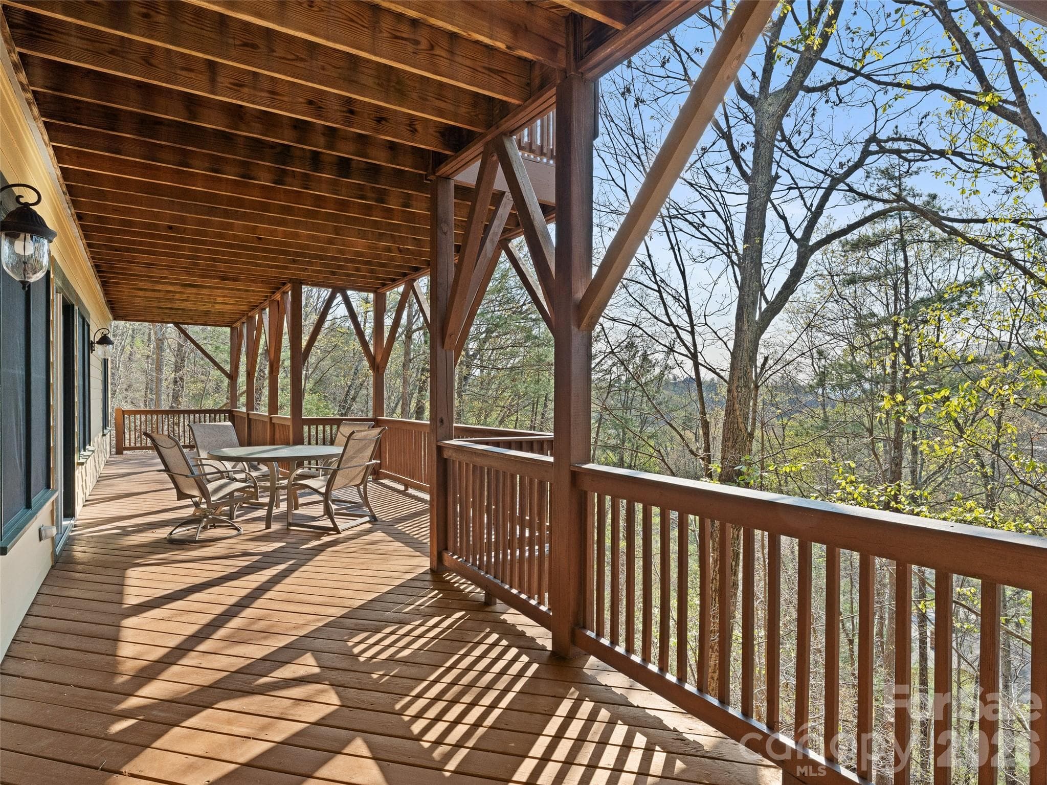 Lower level deck offering mountain views. - 5 Stegall Lane, Asheville