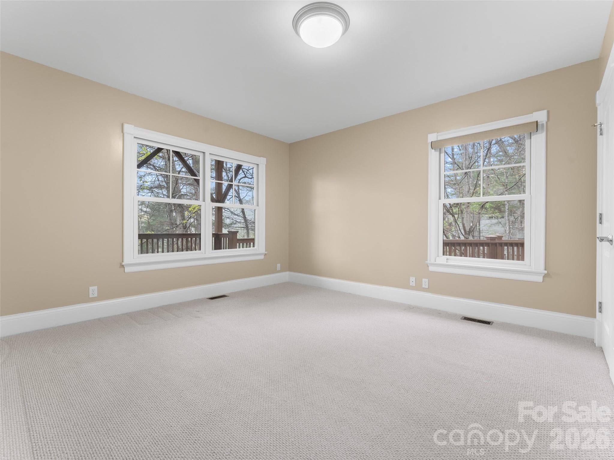 One of three bedrooms on the lower level. - 5 Stegall Lane, Asheville