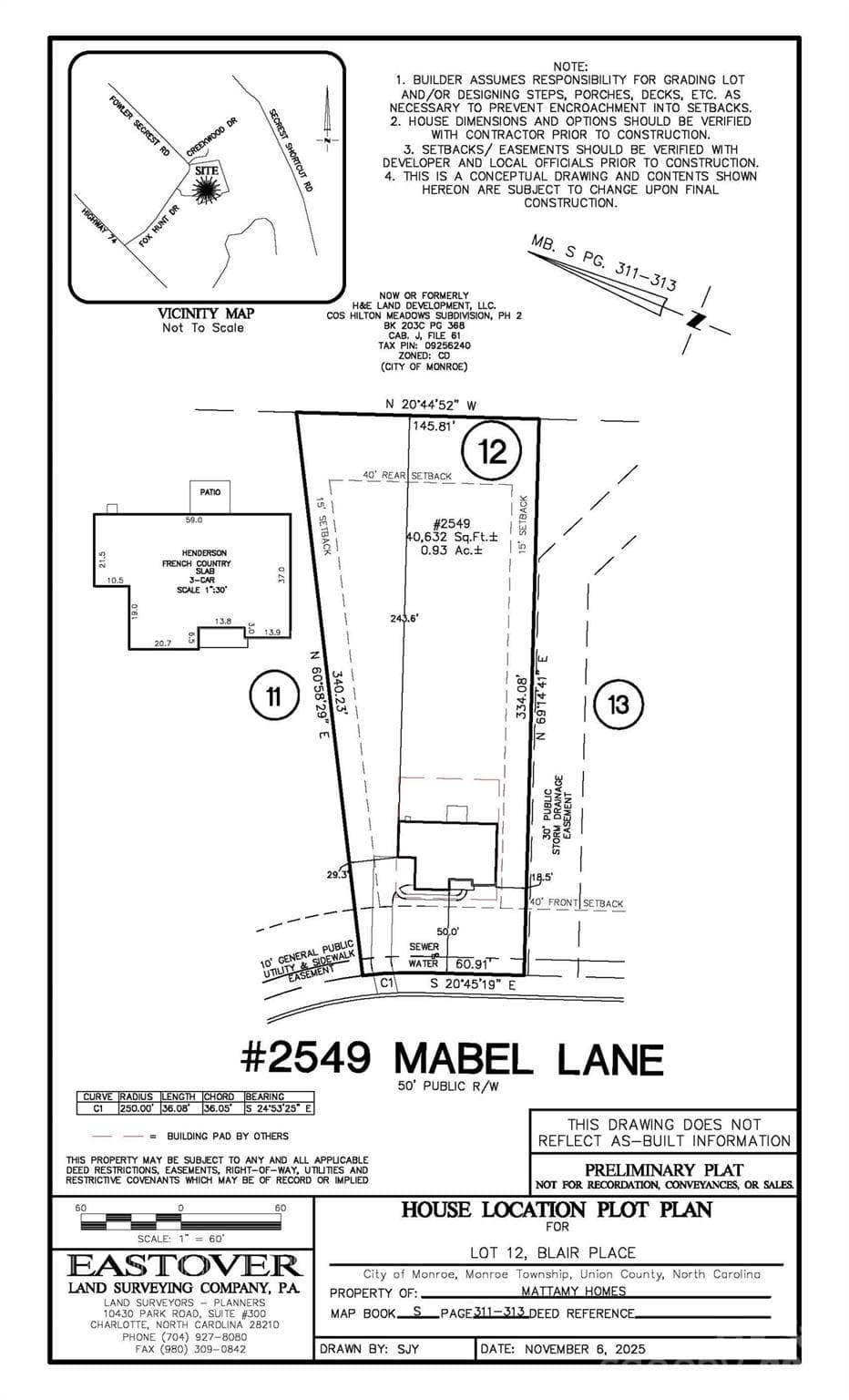 Preliminary Plot Print - Monroe