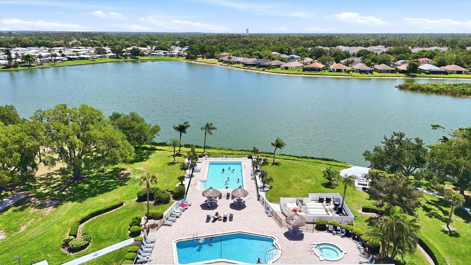 Aerial - Community Pool - 8420 IMPERIAL CIR, PALMETTO
