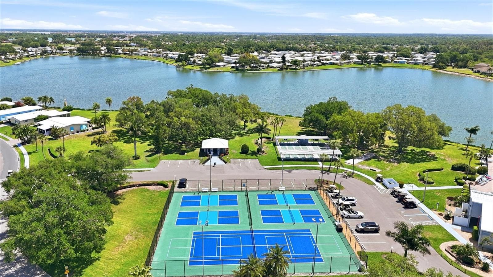 Aerial - Tennis & Pickleball Courts - 8420 IMPERIAL CIR, PALMETTO