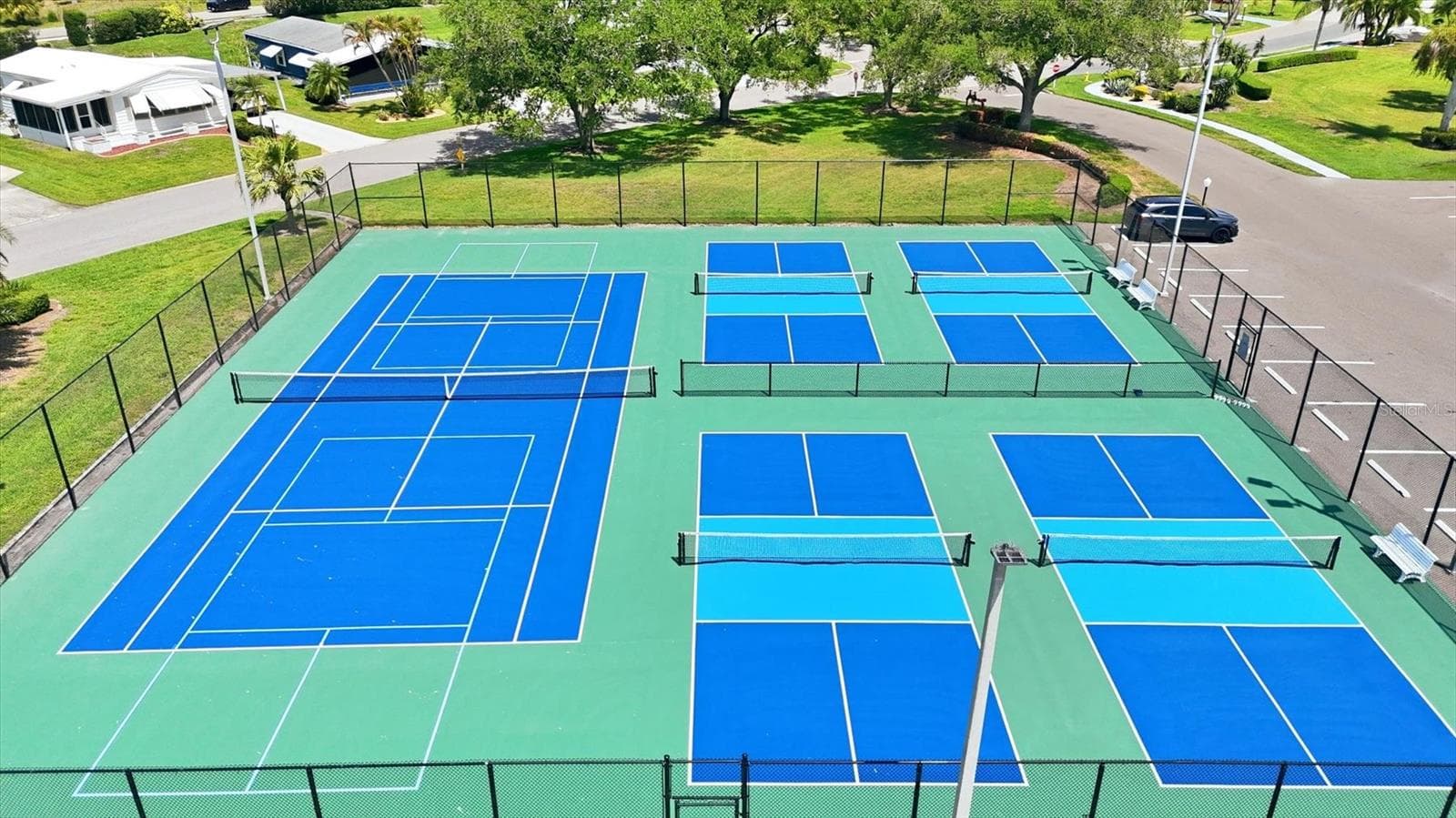Aerial - Tennis & Pickleball Courts - 8420 IMPERIAL CIR, PALMETTO