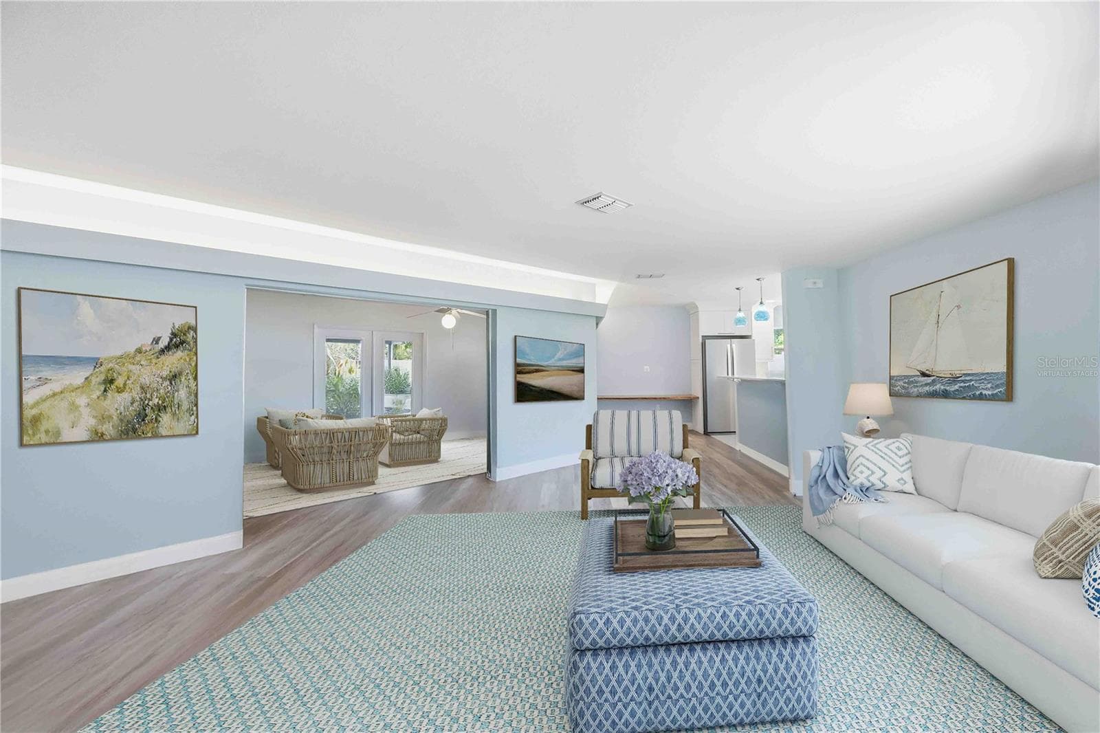 Virtually Staged Living Room - 917 CHURCH ST, VENICE