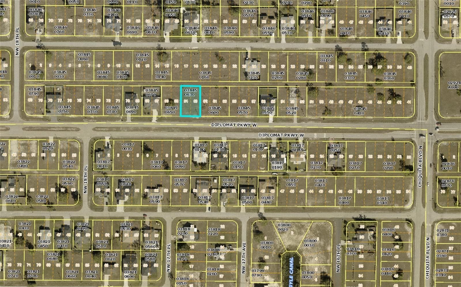 Land at 1715 DIPLOMAT PKWY W, CAPE CORAL, photo 2 of 9