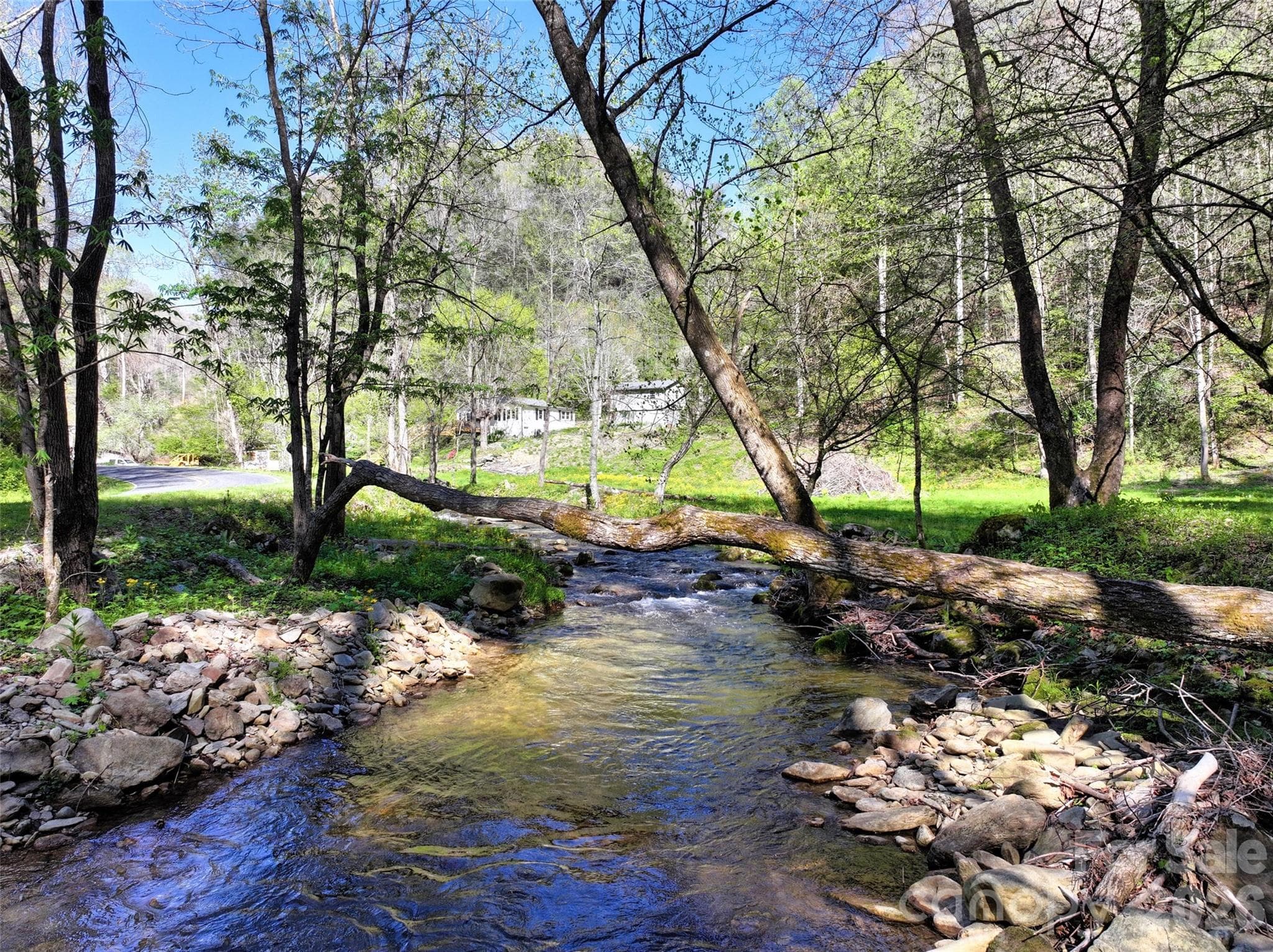 Pigeon Roost Creek looking toward the farmhouse - Green Mountain