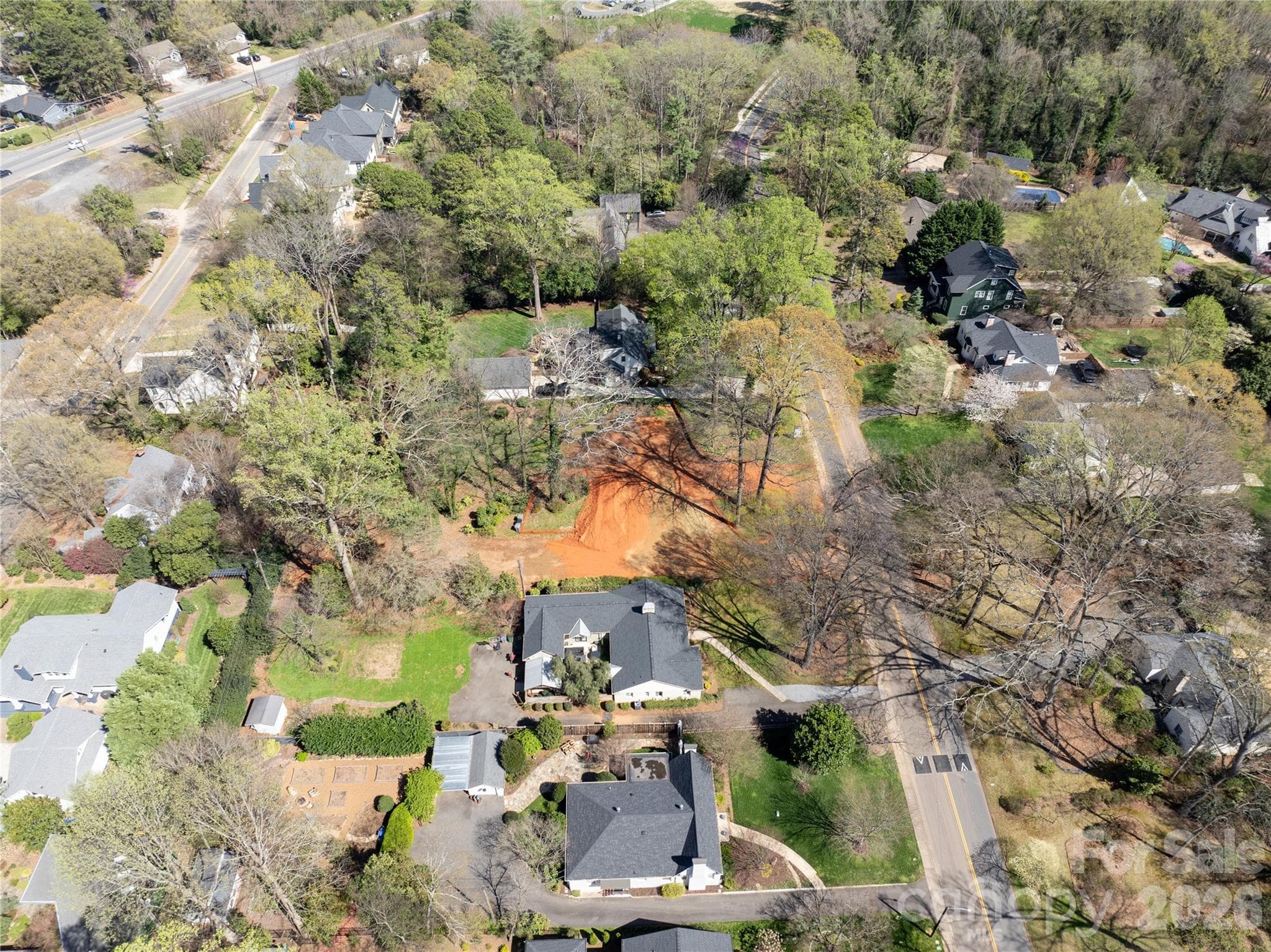 Country Club Drive Lot  Aerial View - Charlotte