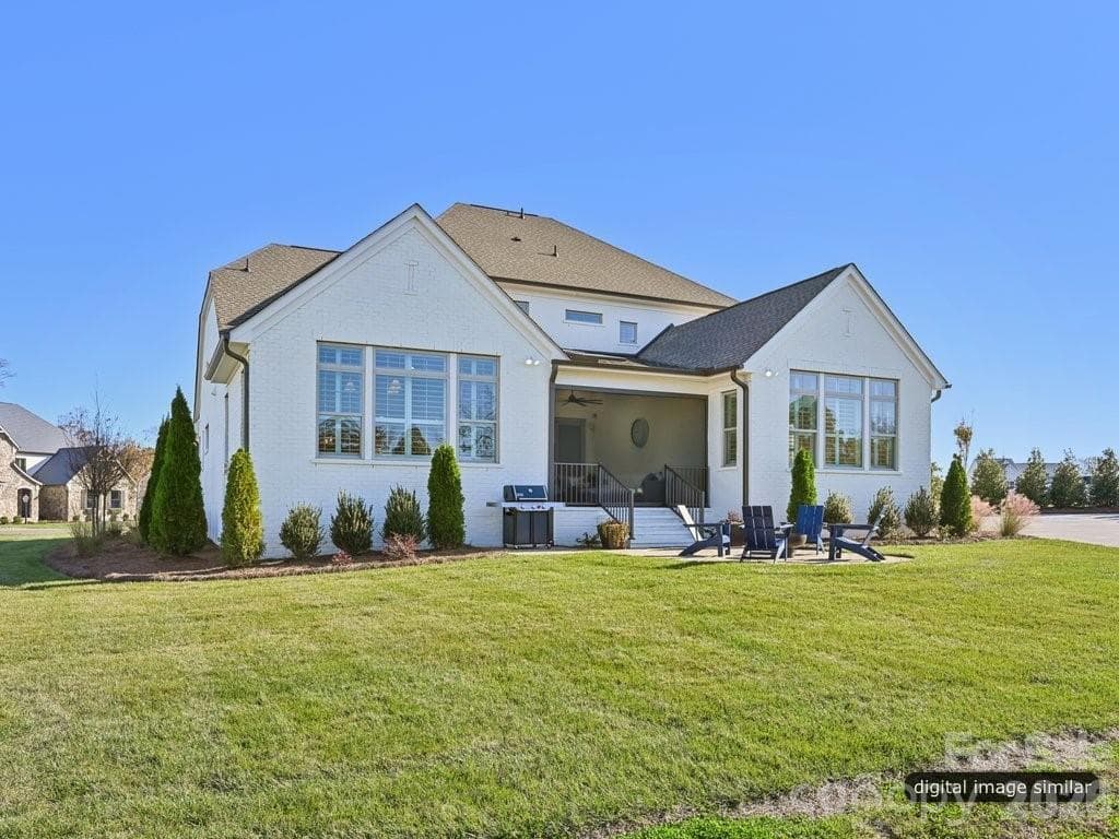 Backyard Elevation - 3137 Country Club Drive, Charlotte