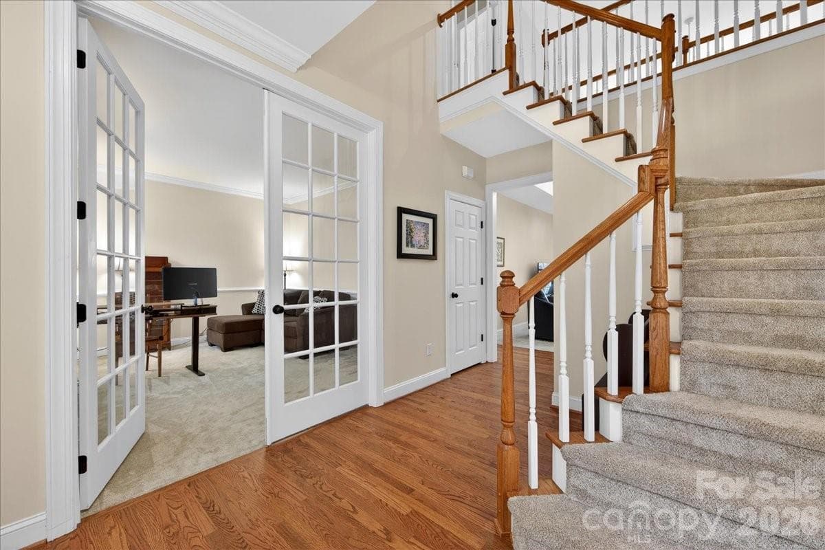 Foyer/Front Staircase - 12532 Overlook Mountain Drive, Charlotte