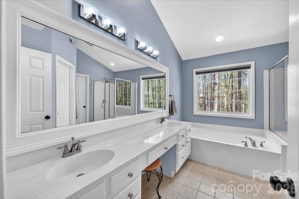 Primary Bath - 12532 Overlook Mountain Drive, Charlotte